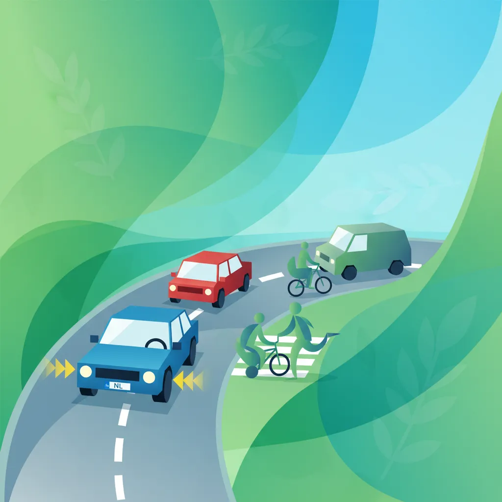 Kreisverkehr-Signalisierung und Ausfahrregeln in Schweden
