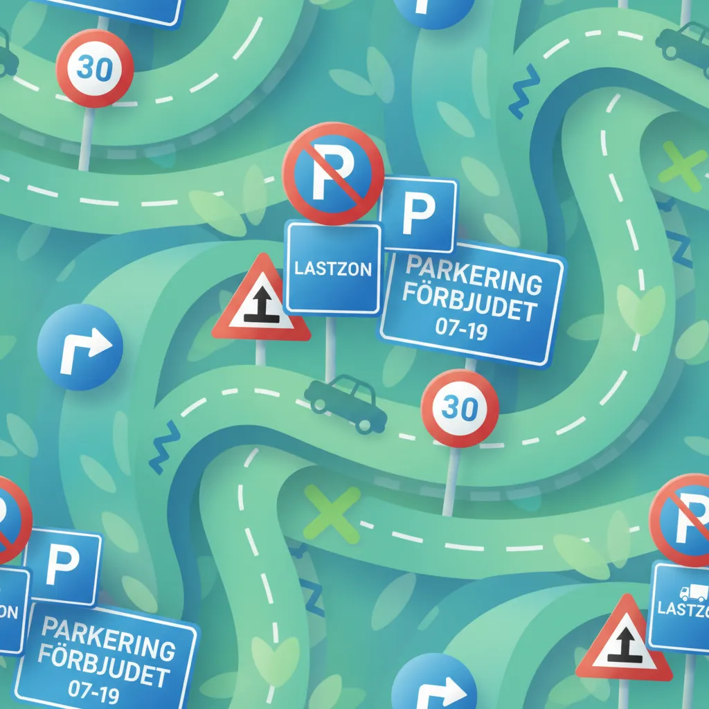 Interpretation komplexer städtischer Verkehrszeichen in Schweden
