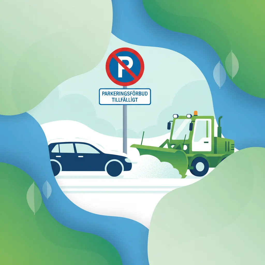 Sicheres Parken in der Nähe von Schneepflugrouten in Schweden