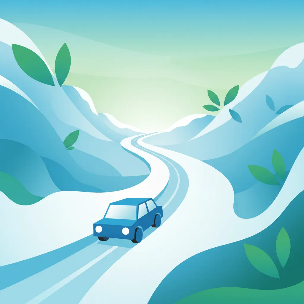 Fahren auf engen Winterstraßen mit Schneeverwehungen in Schweden
