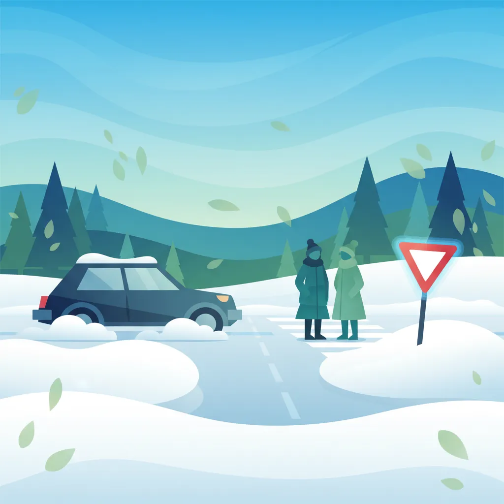 Umgang mit verdeckten Fahrbahnmarkierungen im schwedischen Winter