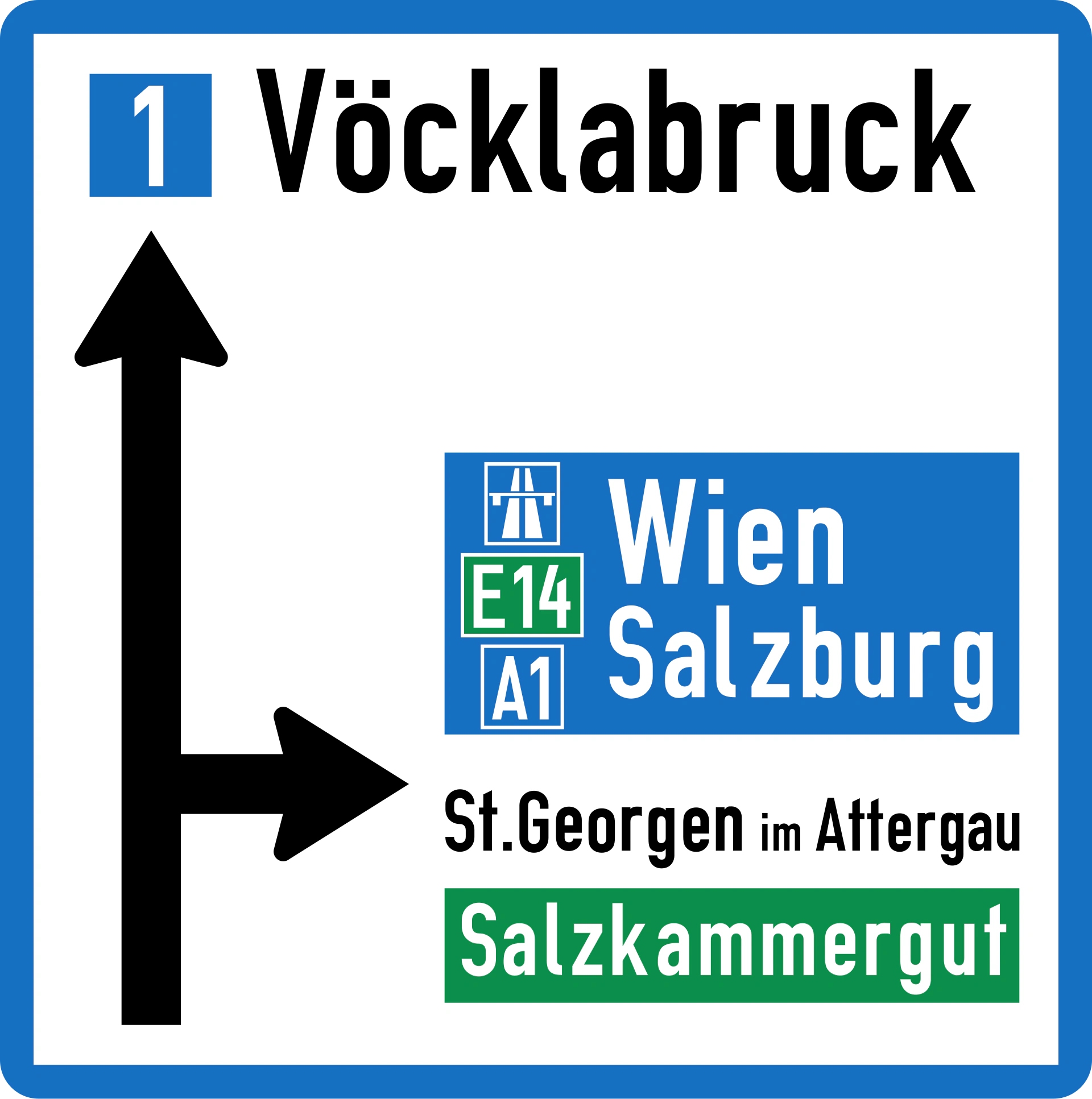 13a-direction - 13a Richtungsschild Verkehrsschild