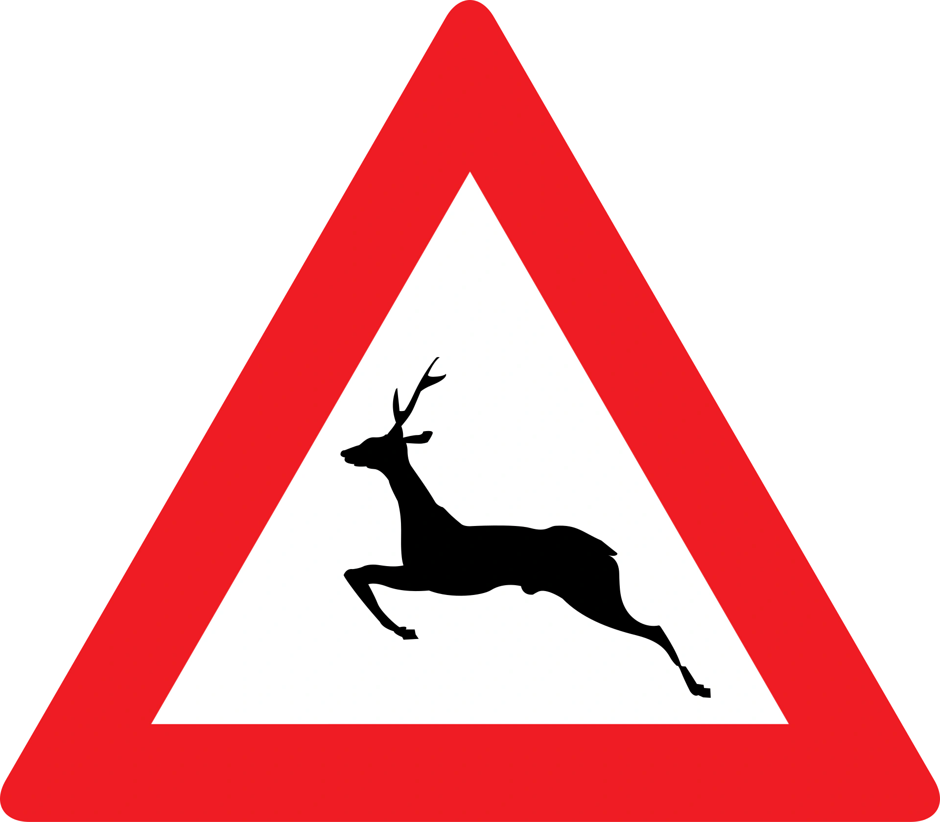 13b - Animals (deer) road sign