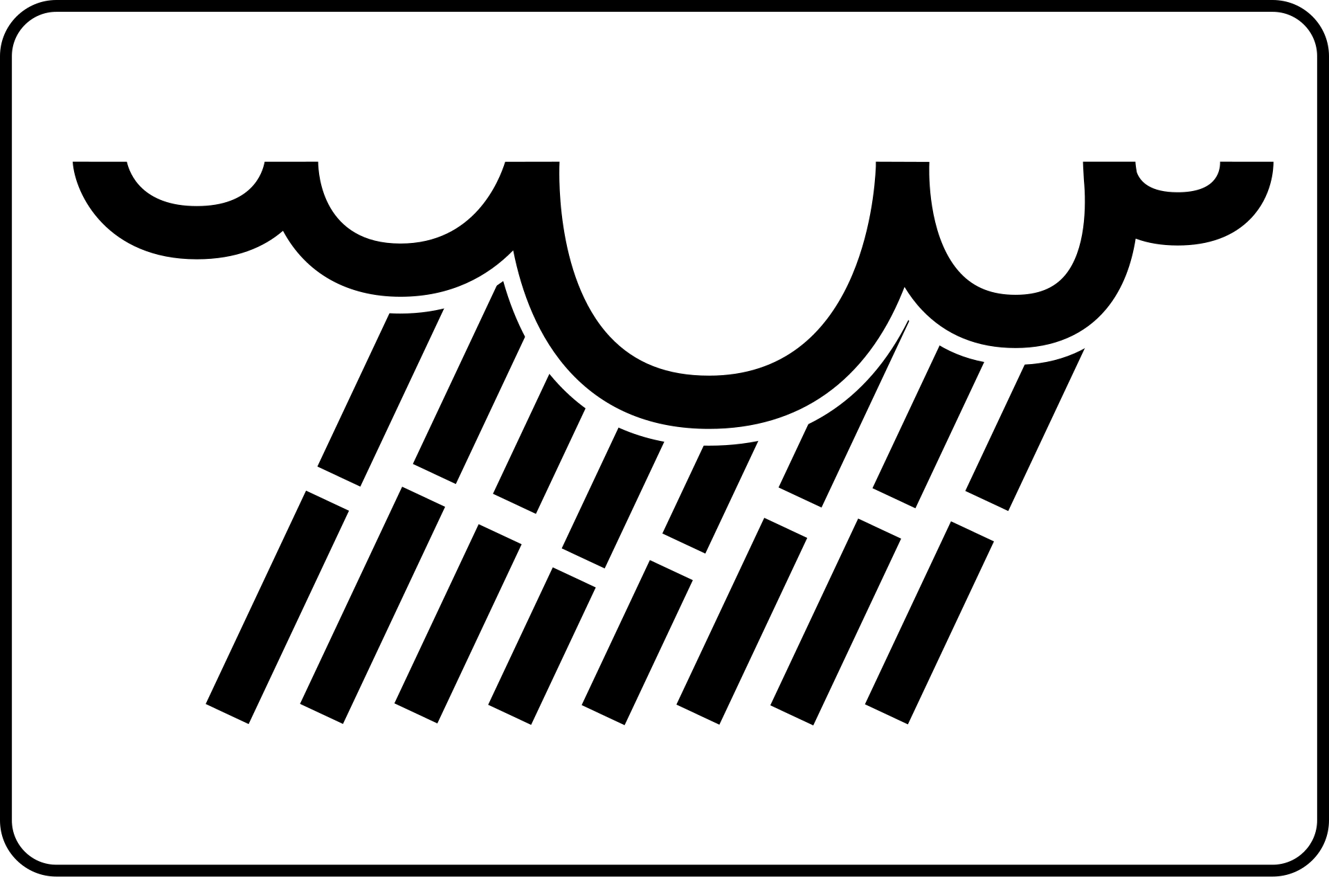 g - Bei Regen Verkehrsschild