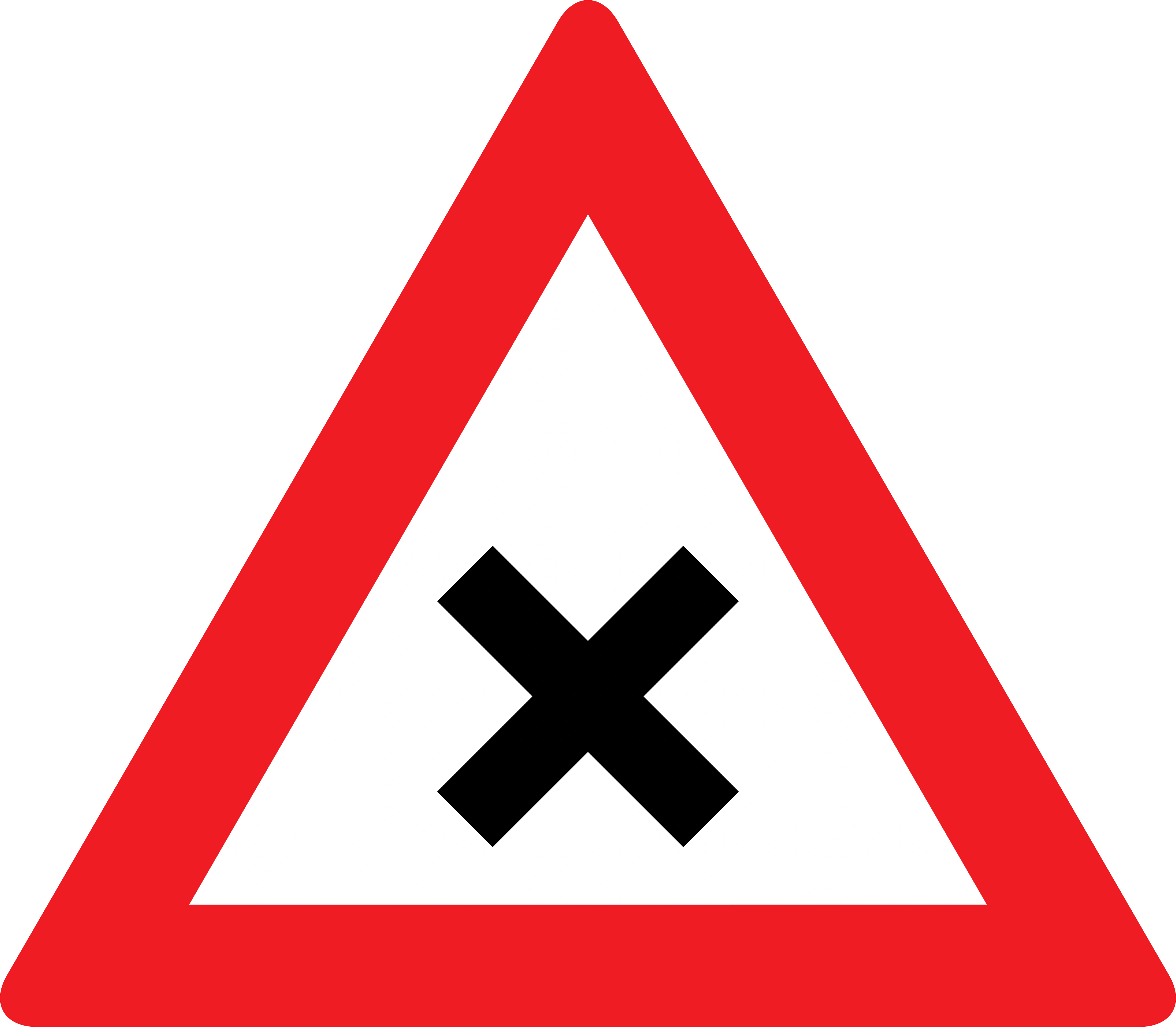 3 - Crossroad with priority to the right road sign