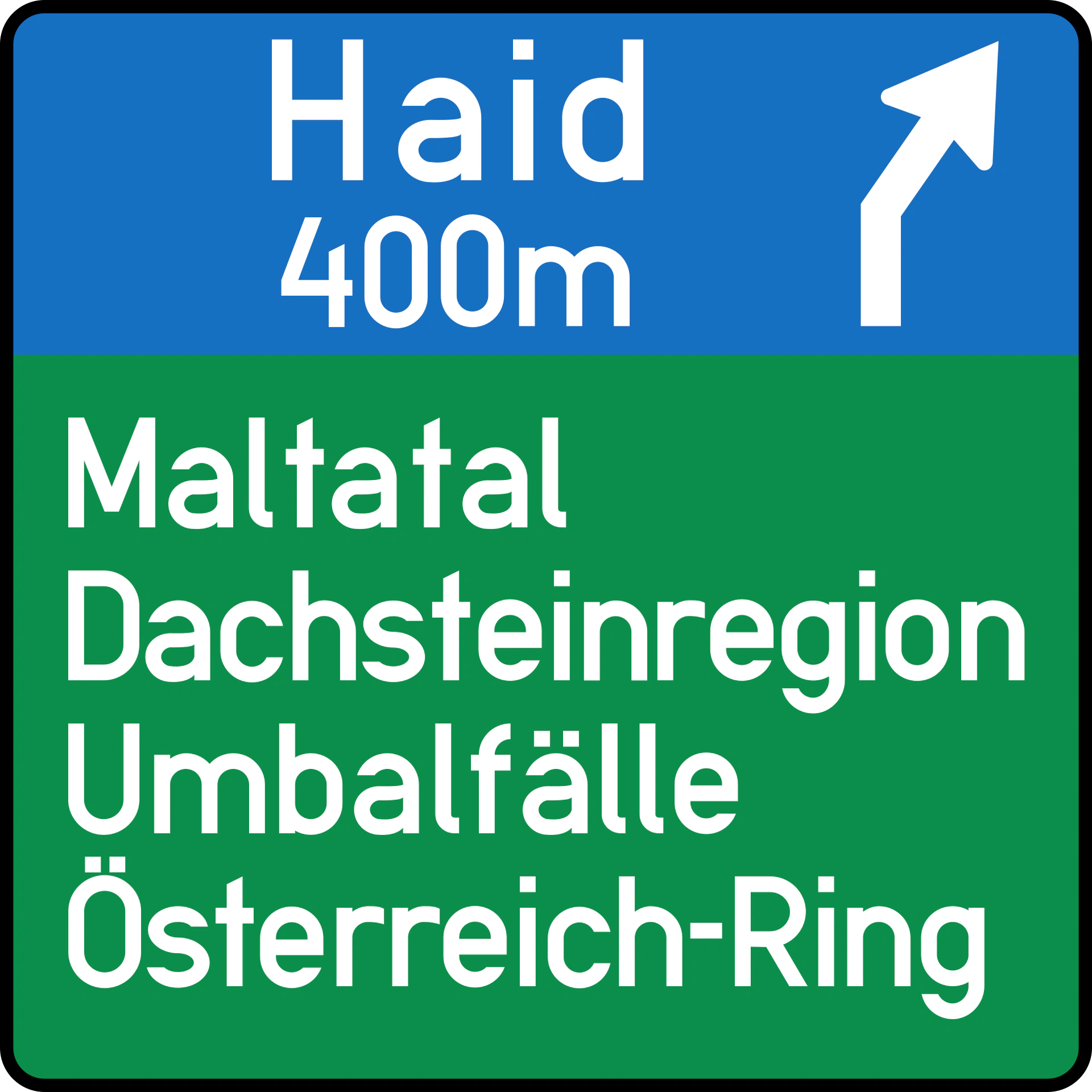 15a-c - Wegweiser für eine bevorstehende Ausfahrt auf eine Autobahn oder Schnellstraße Verkehrsschild