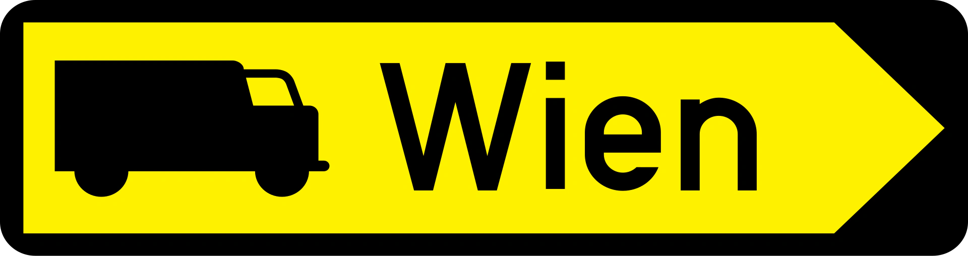16b-diversion-lorries - Umleitung (für Lastkraftwagen) Verkehrsschild