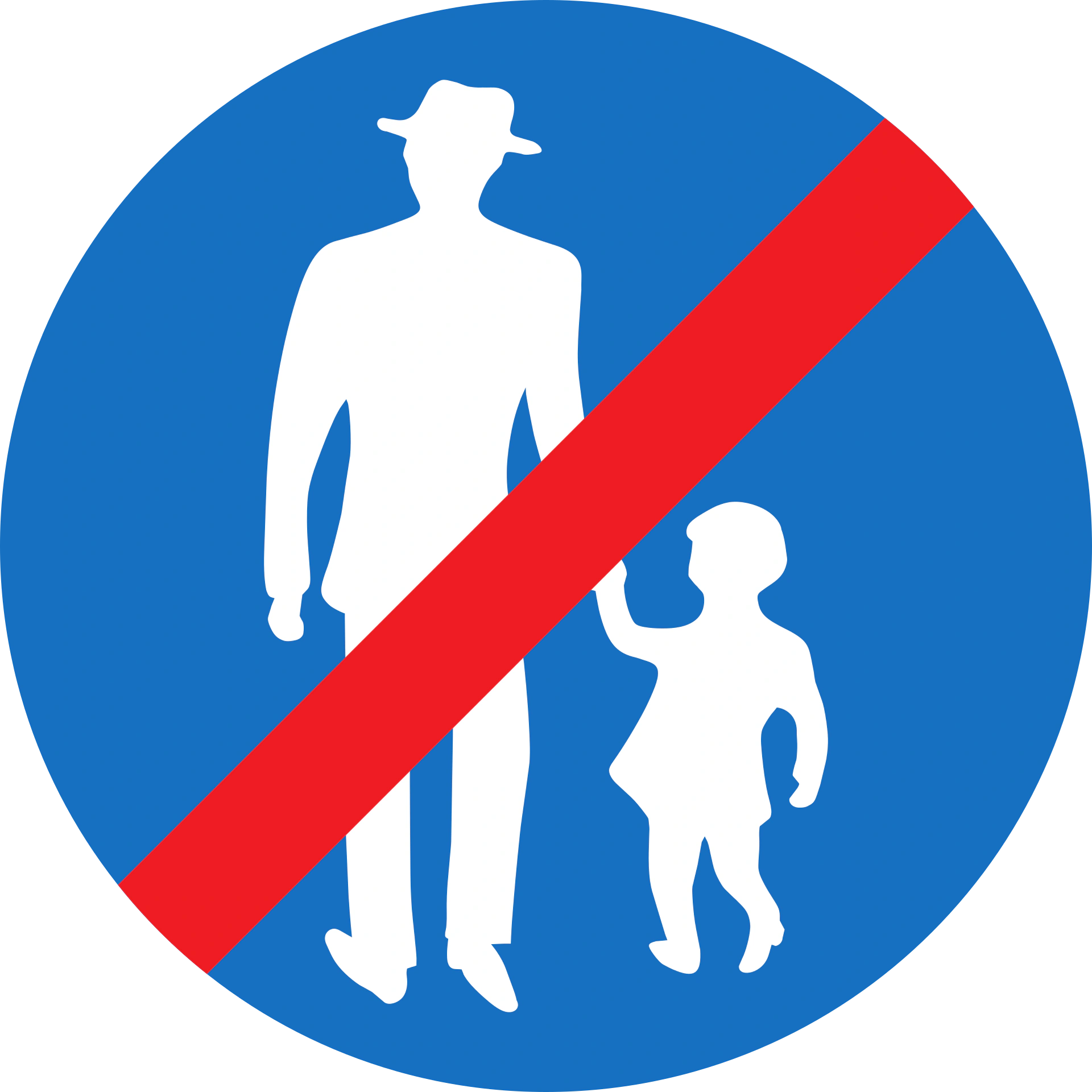 17c - End of footpath - Track only for pedestrians road sign