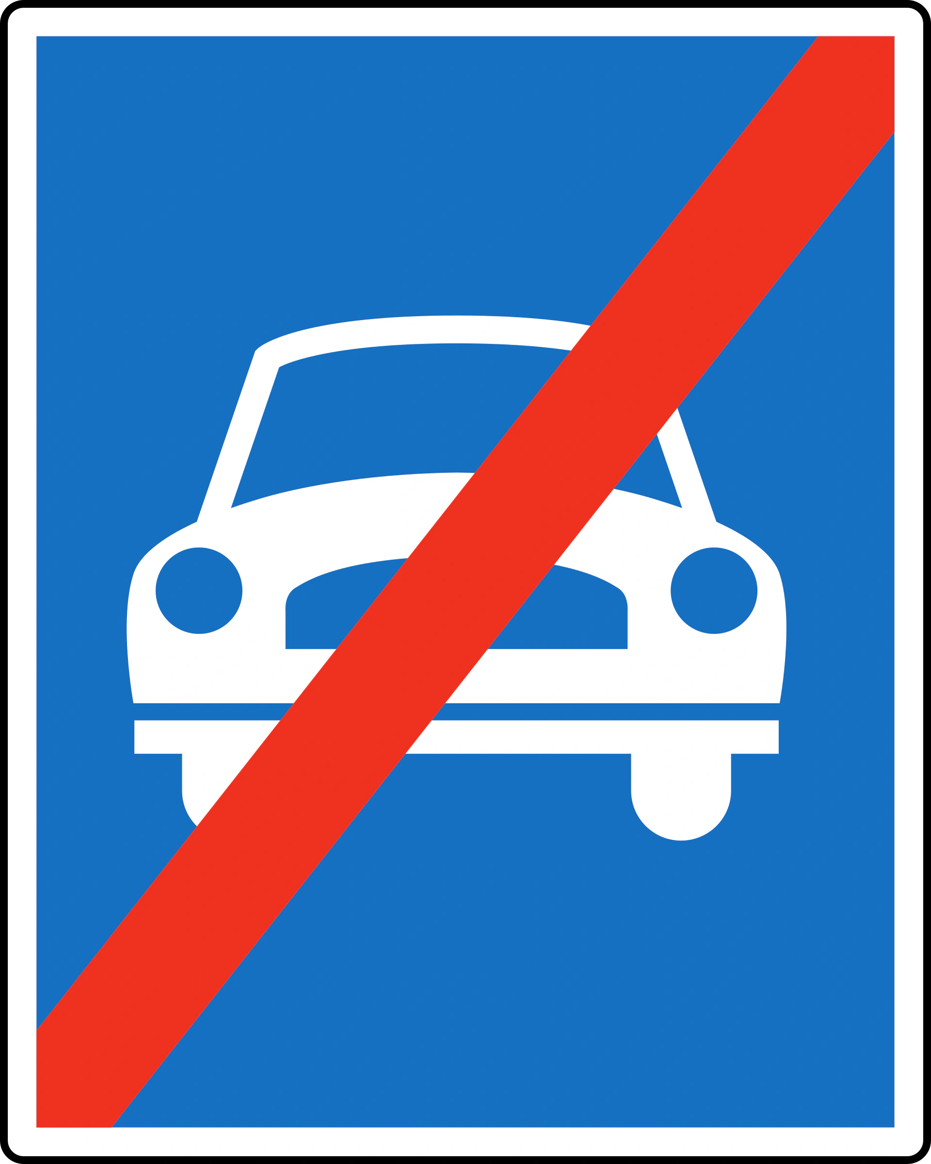 8d - Ende der Kraftfahrstraße Verkehrsschild