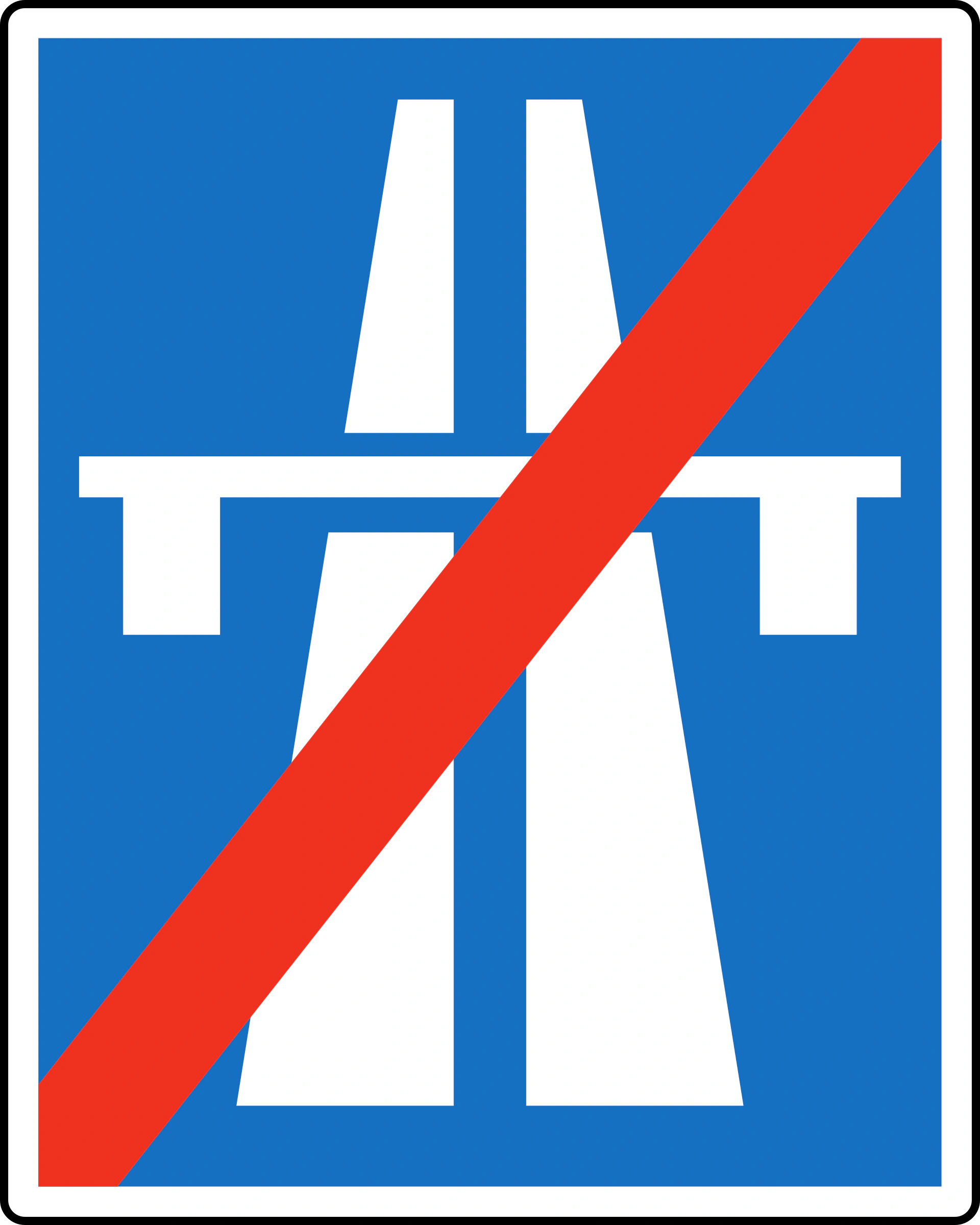 8b-end-motorway - Ende der Autobahn Verkehrsschild
