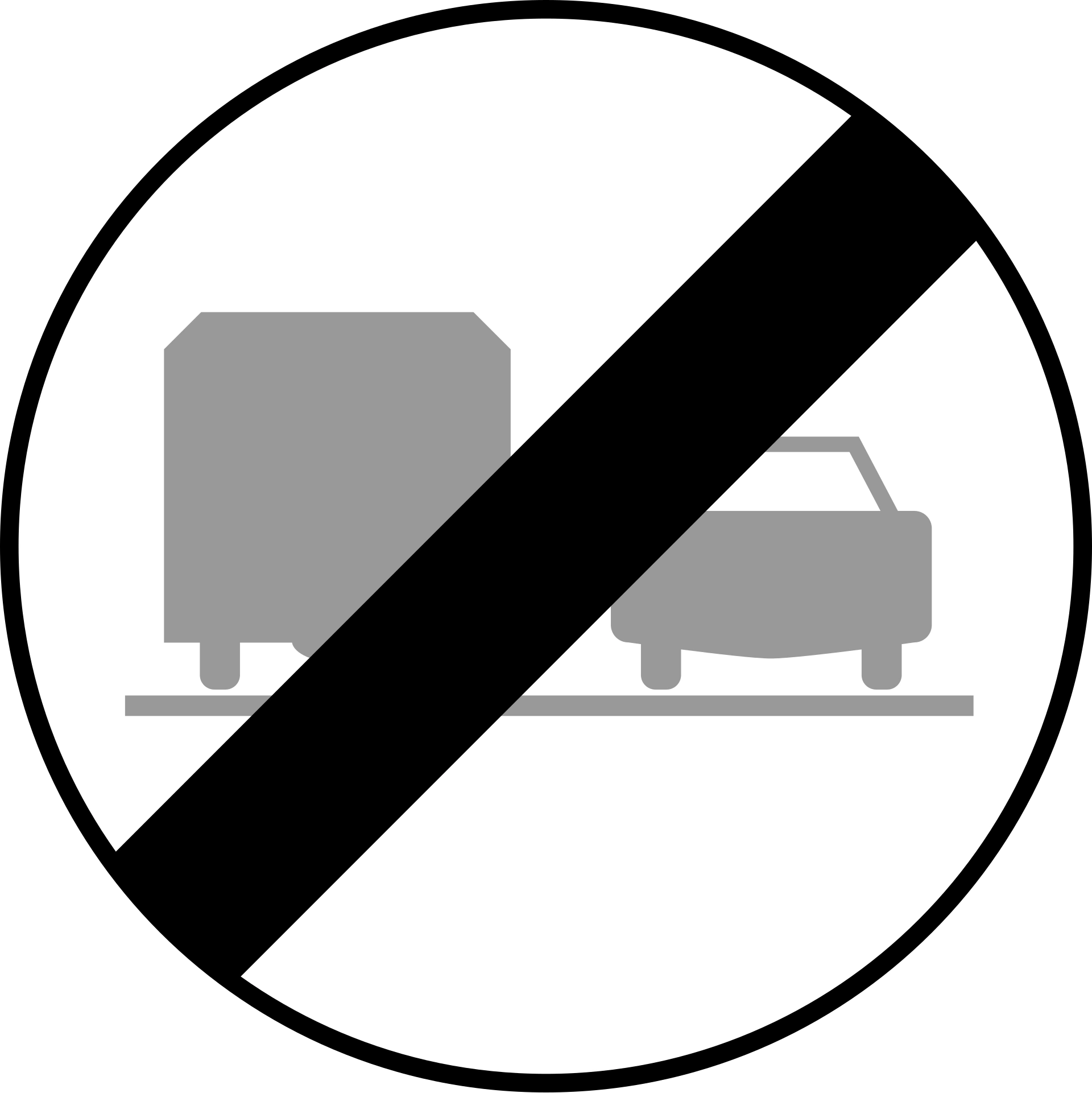 4d - Ende der Überholbeschränkung für Lastkraftwagen Verkehrsschild