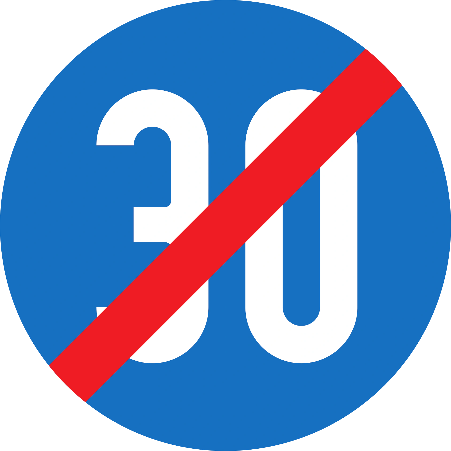 19a - End of prescribed minimum speed limit road sign