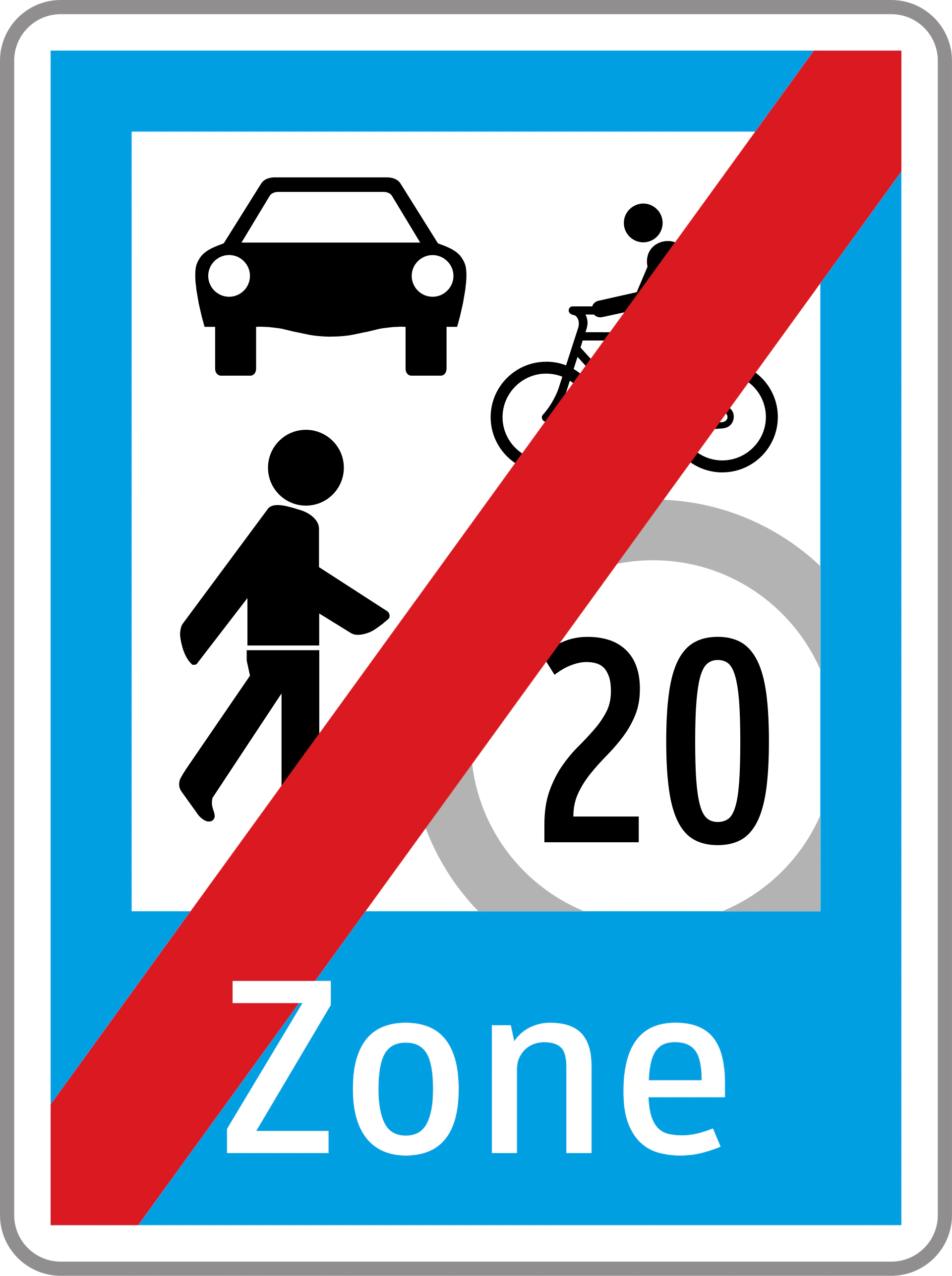 9f - Ende der Wohnmischverkehrsfläche Verkehrsschild