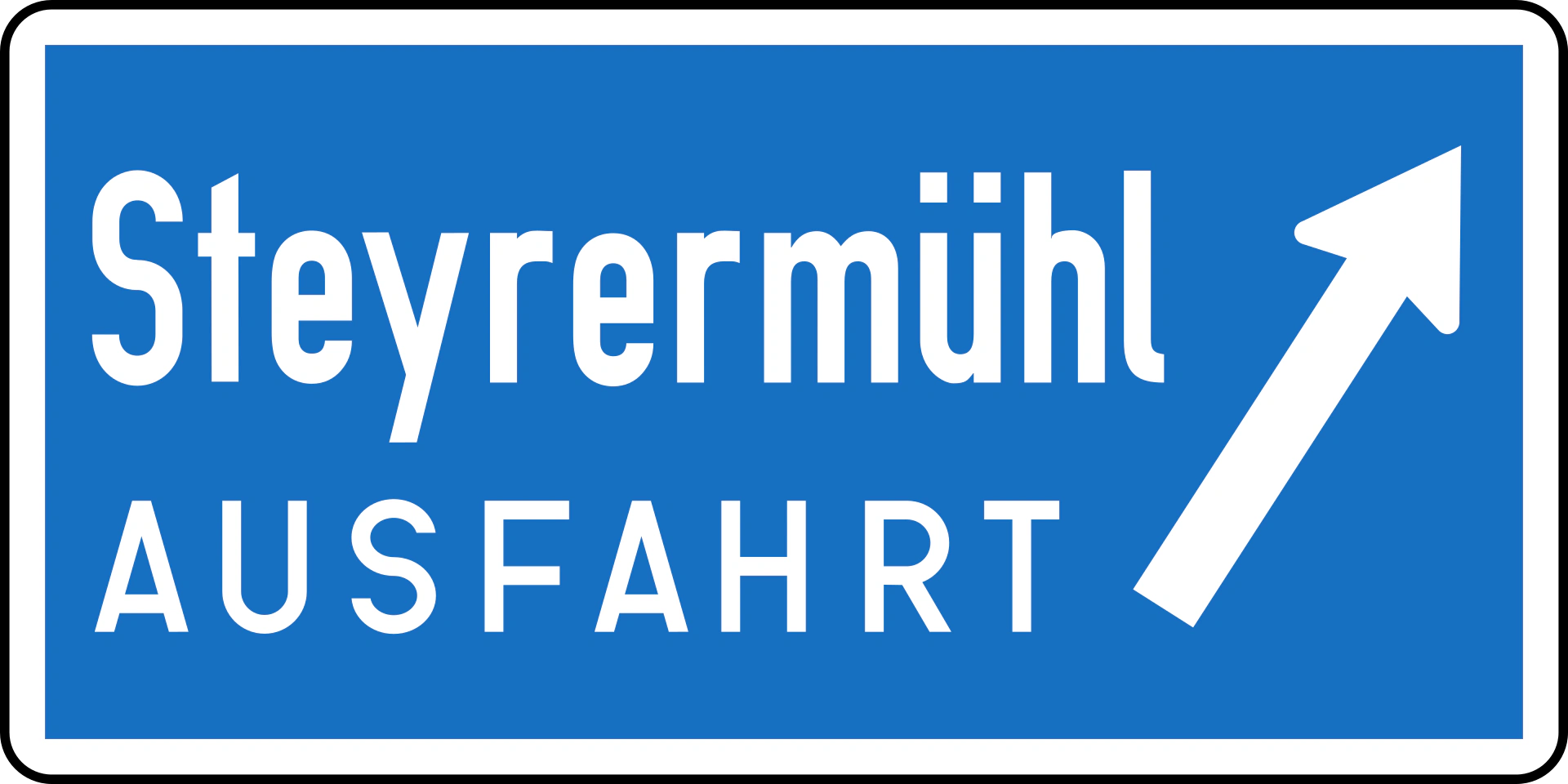 15b-a - Ausfahrtsschild – Autobahn oder Schnellstraße Verkehrsschild