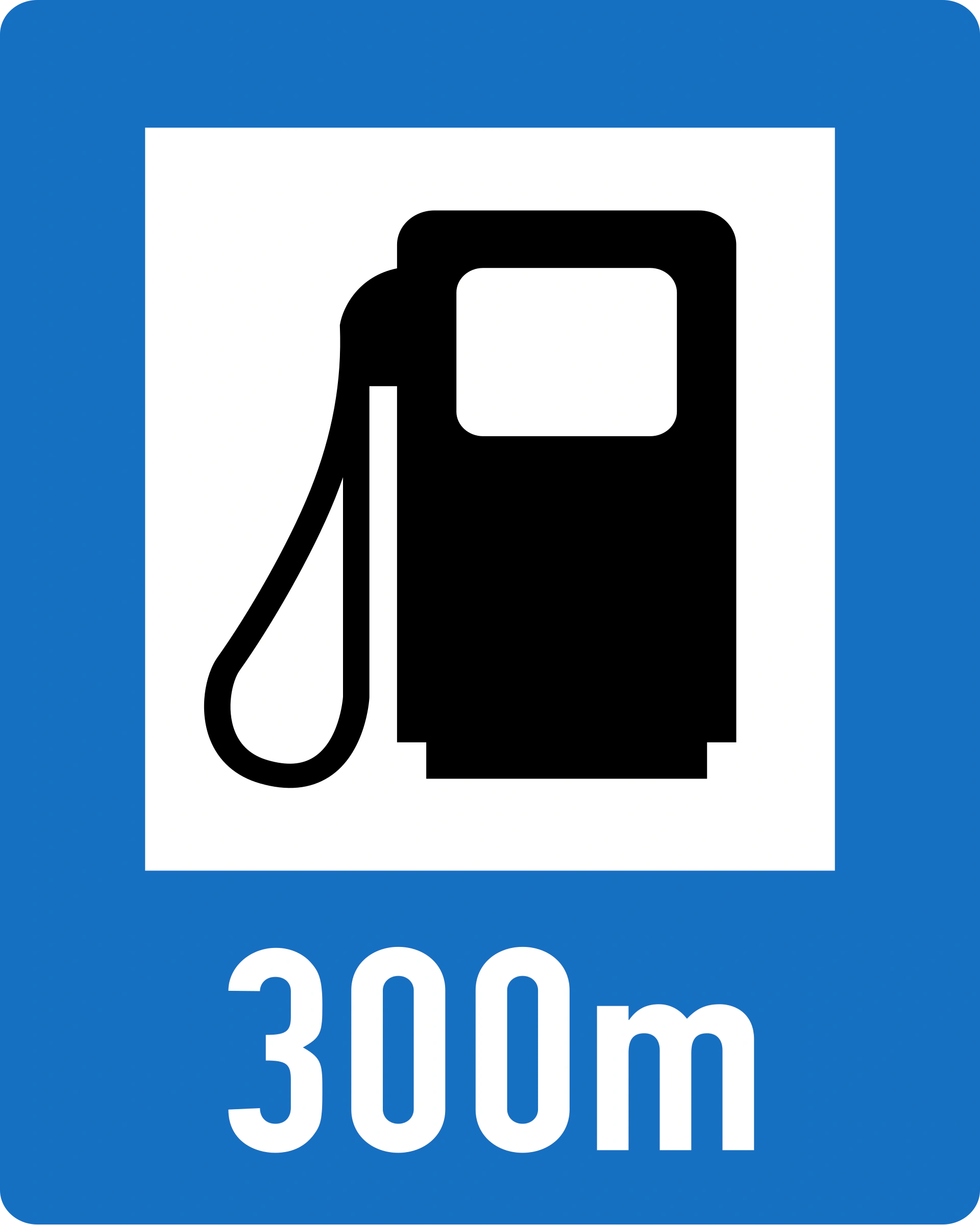 6 - Tankstelle Verkehrsschild