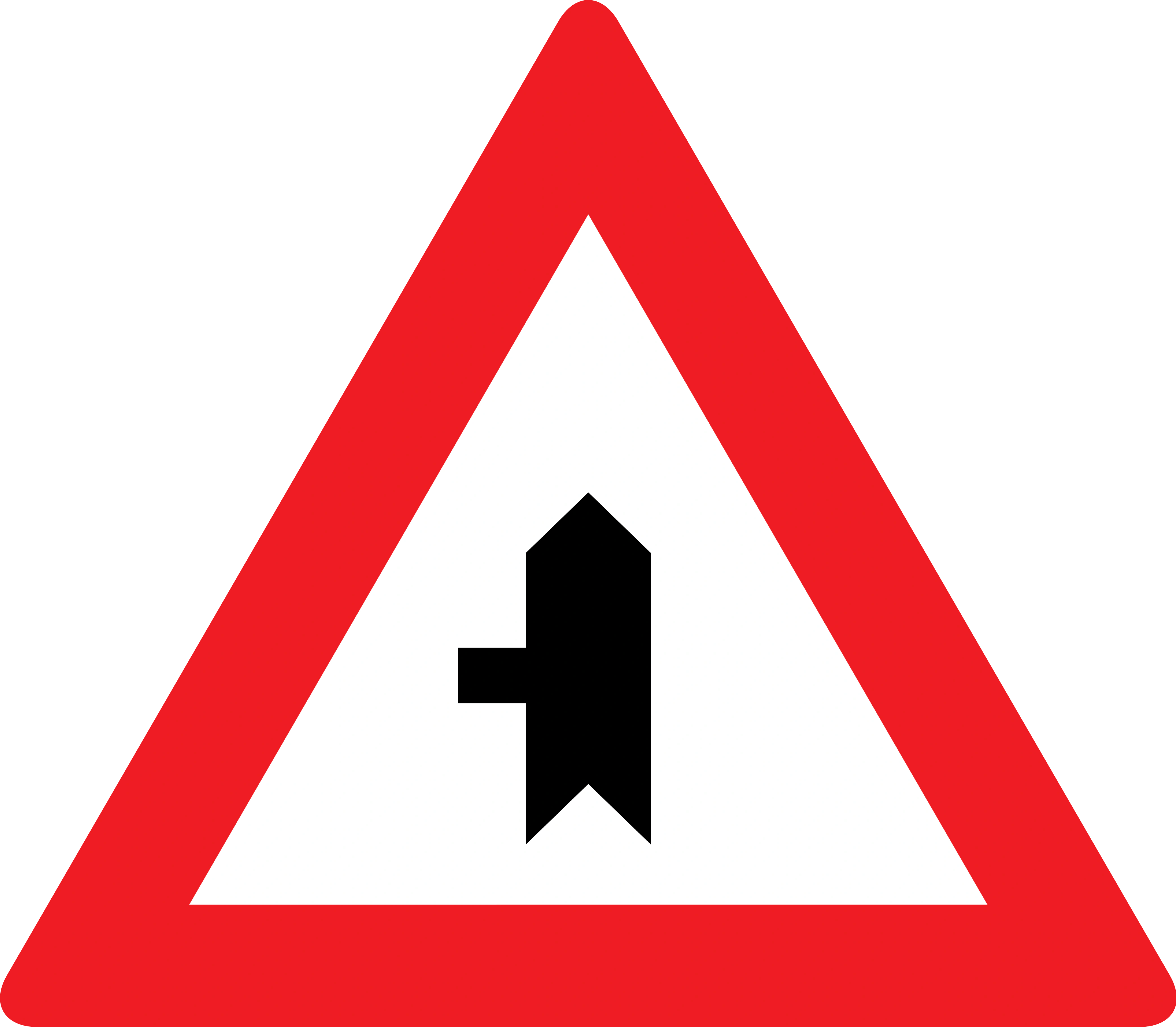 5aL - Junction with priority (left) road sign