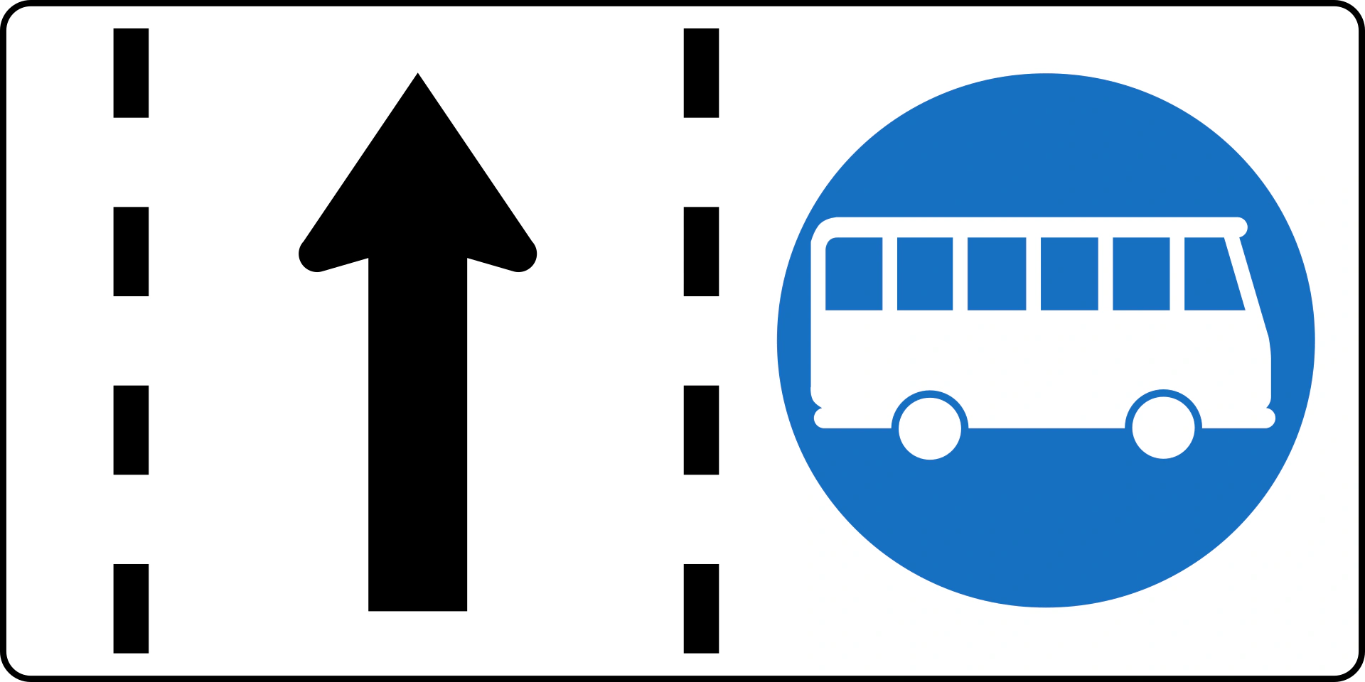 25 - Fahrstreifen für Linienbusse Verkehrsschild
