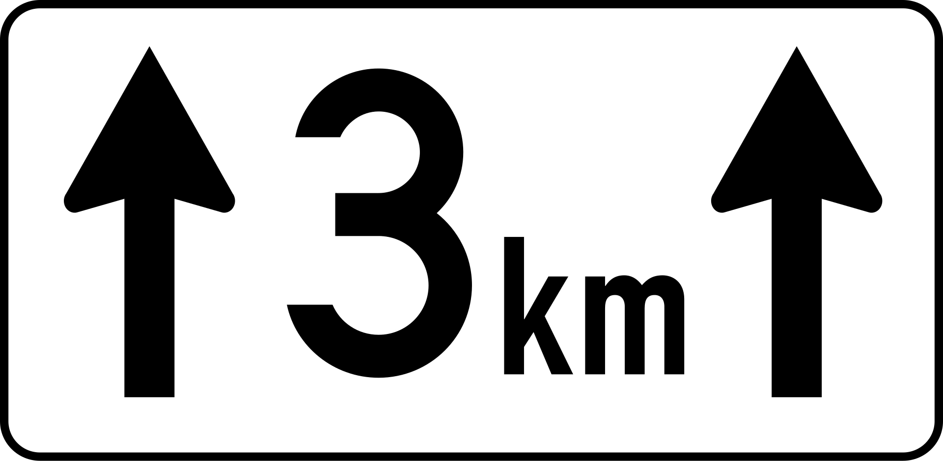 b - Länge Verkehrsschild