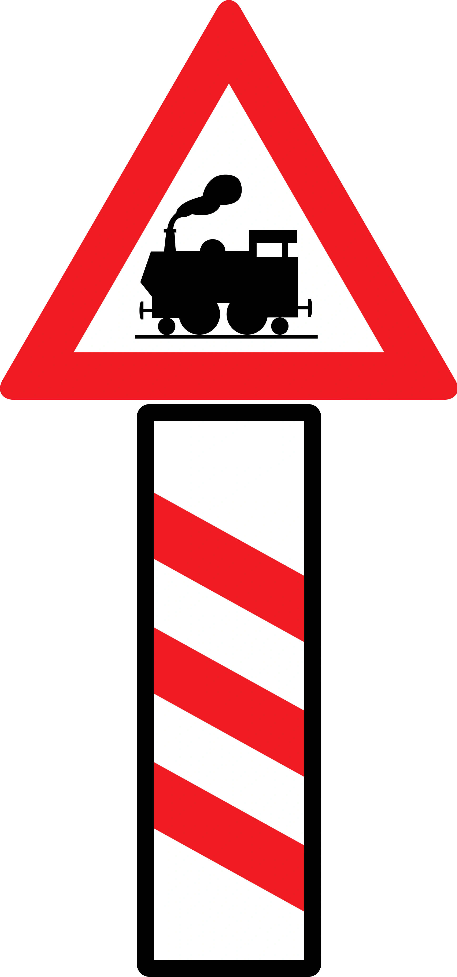 level-crossing-barrier-approx-240m - Level crossing without barrier in approx. 240m road sign