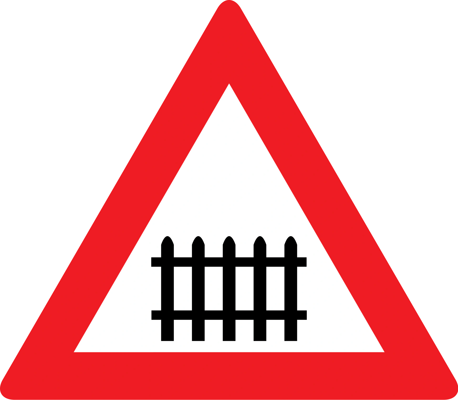 6a - Bahnübergang mit Schranken Verkehrsschild