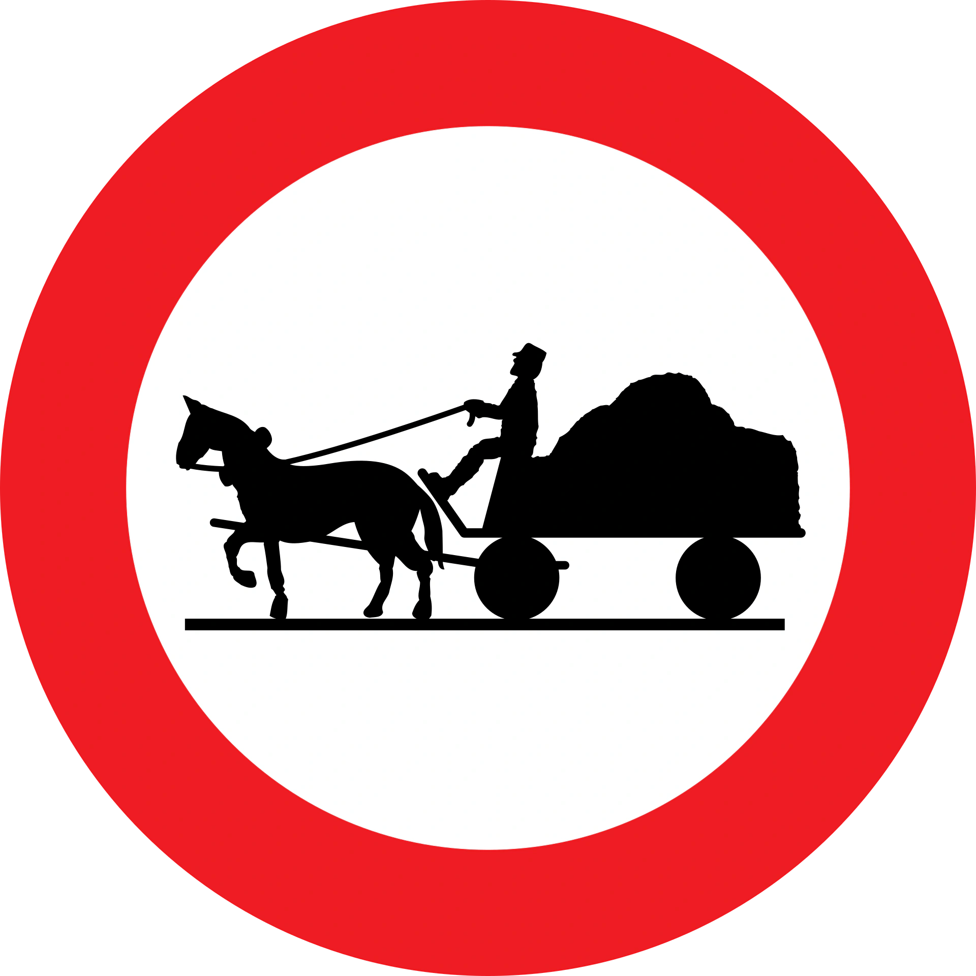 7c - Keine Fuhrwerke Verkehrsschild