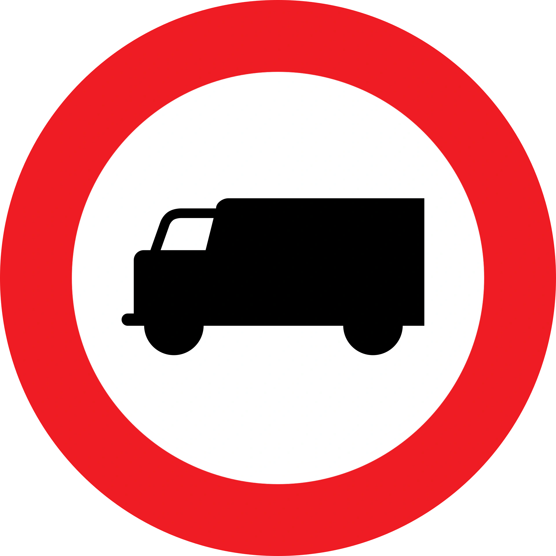 7a-no-lorries - Keine Lastkraftwagen Verkehrsschild