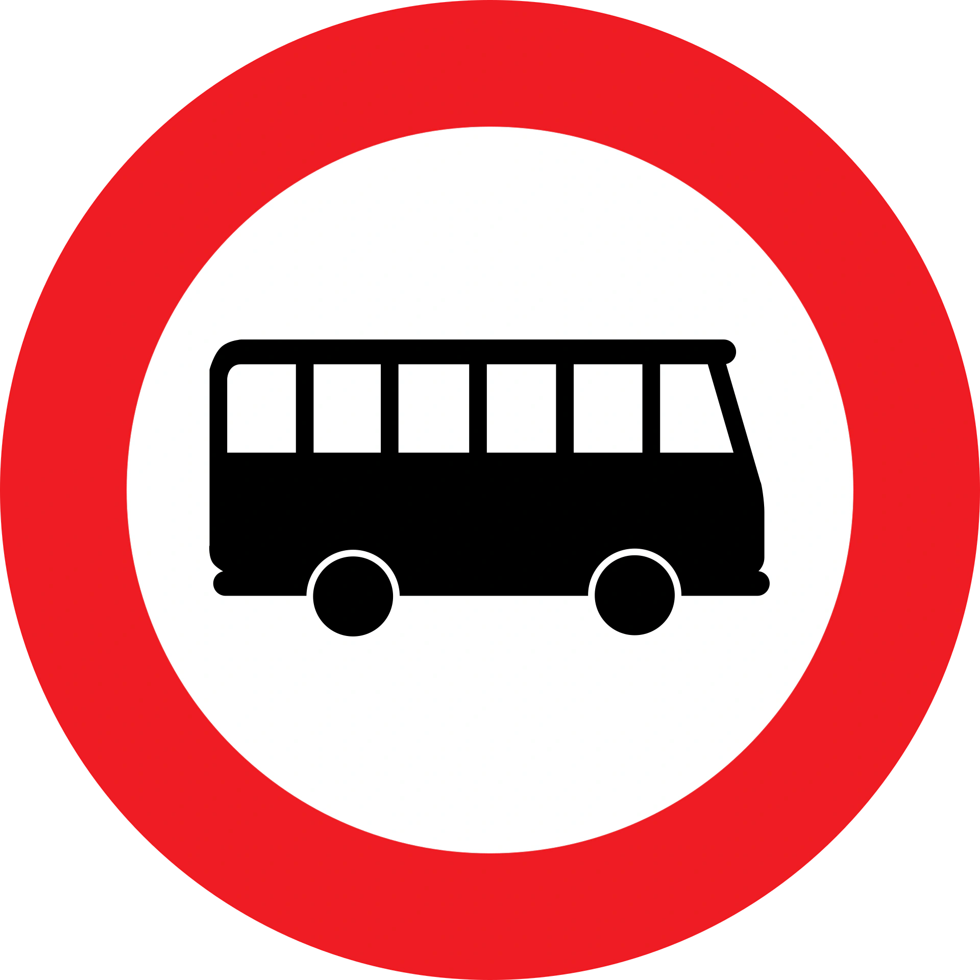 7f - Keine Omnibusse Verkehrsschild