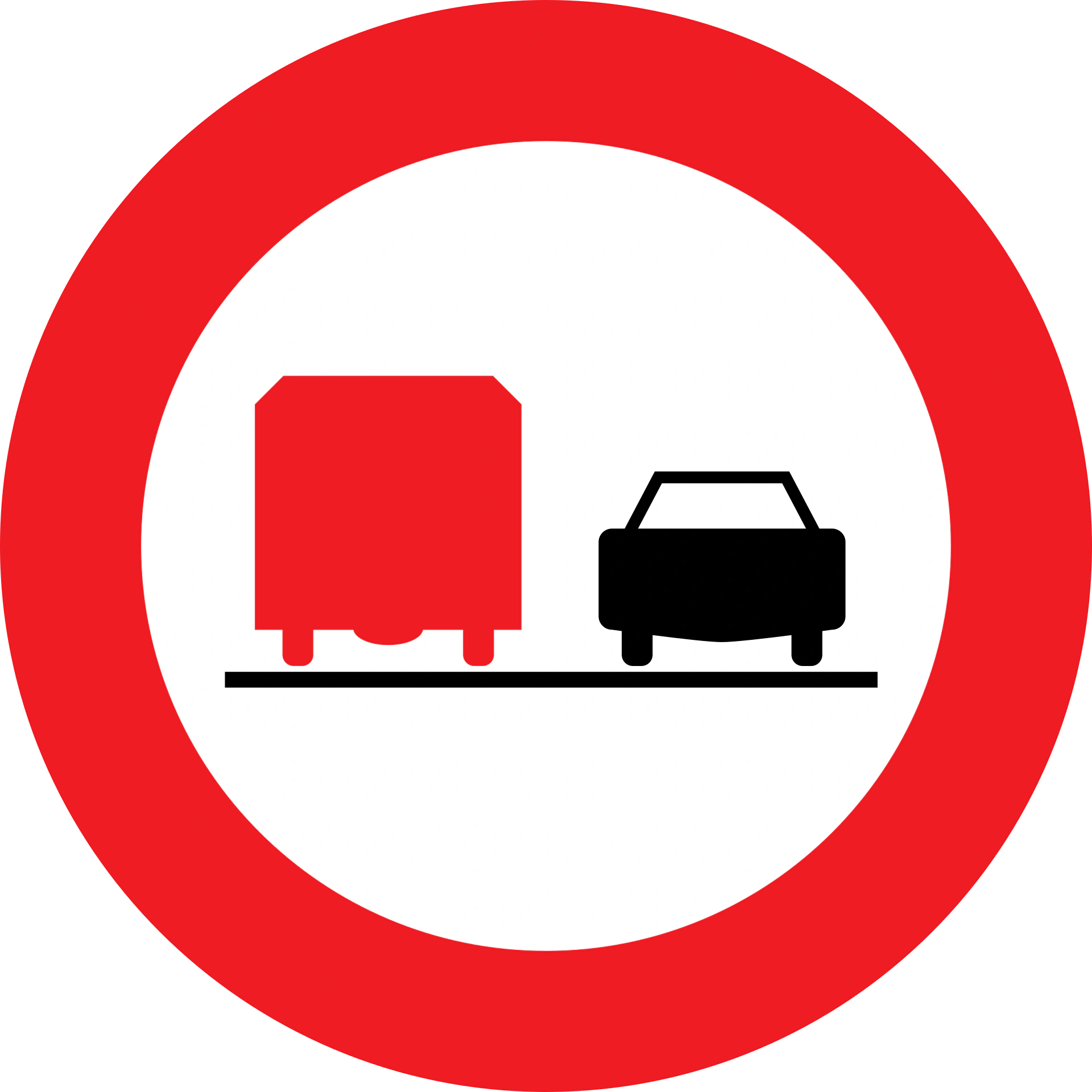 4c - Lkw-Überholverbot Verkehrsschild