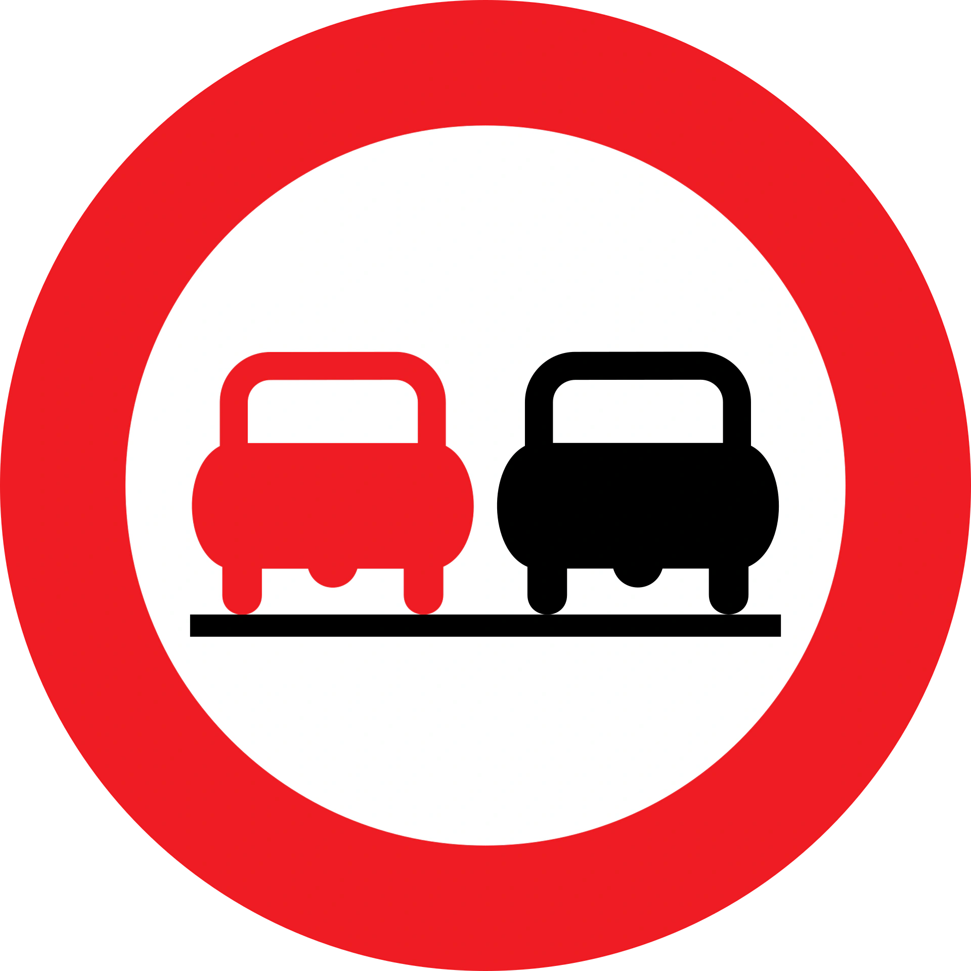 4a - Überholverbot Verkehrsschild