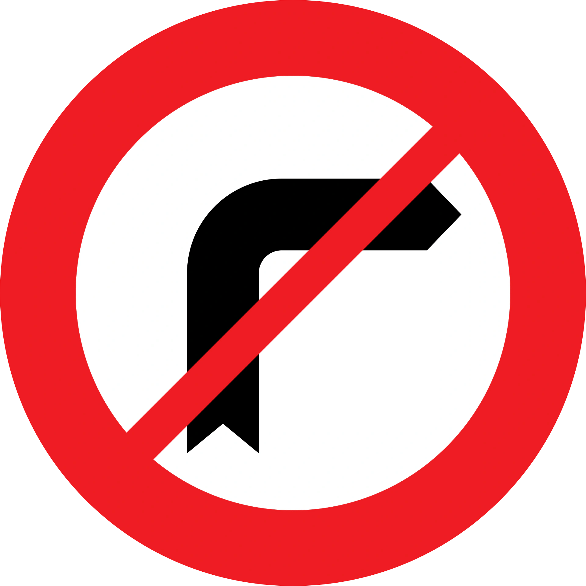 3b - Keine Rechtsabbiegung Verkehrsschild