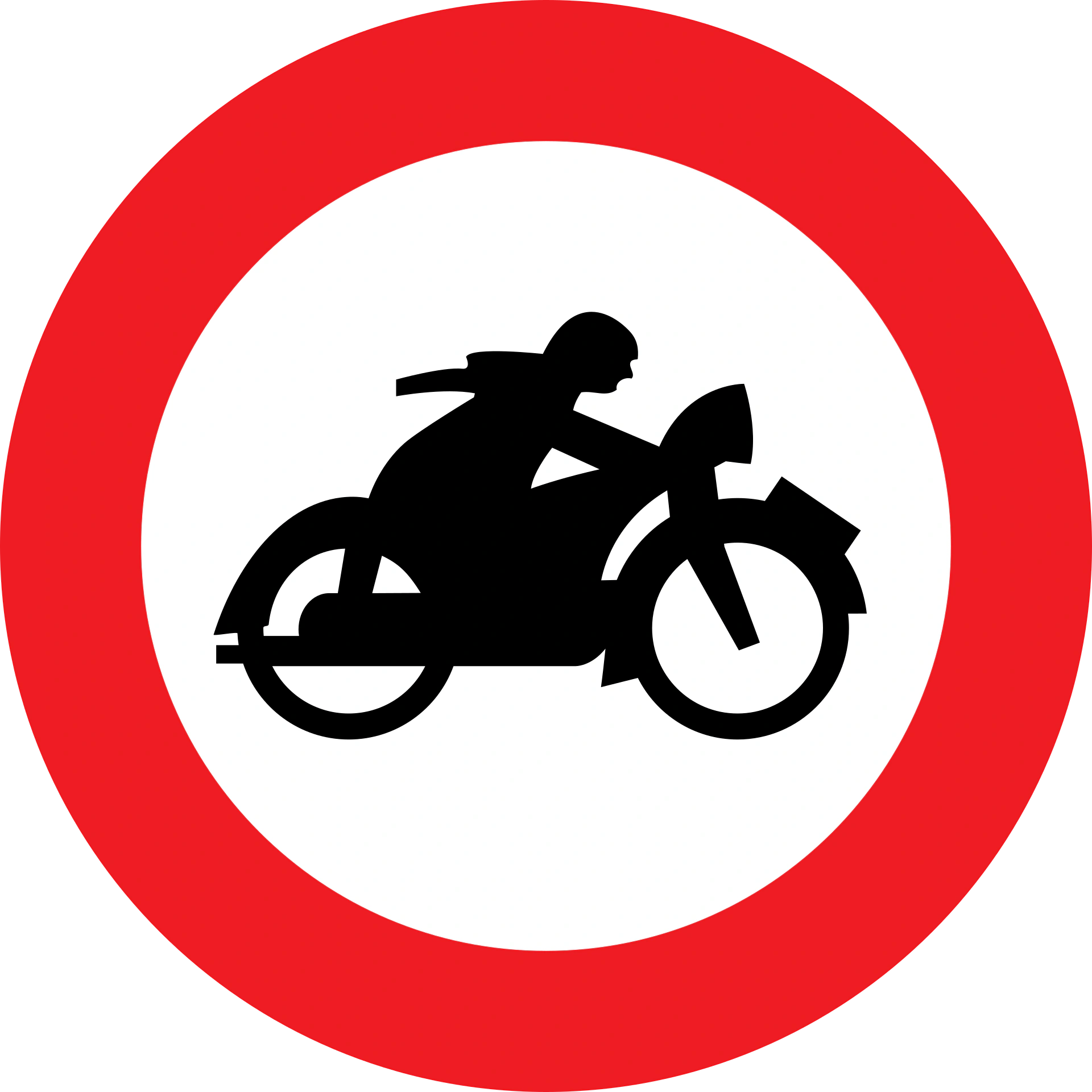 6b-no-single-tracked-motorcycles - Keine einsspurigen Krafträder Verkehrsschild
