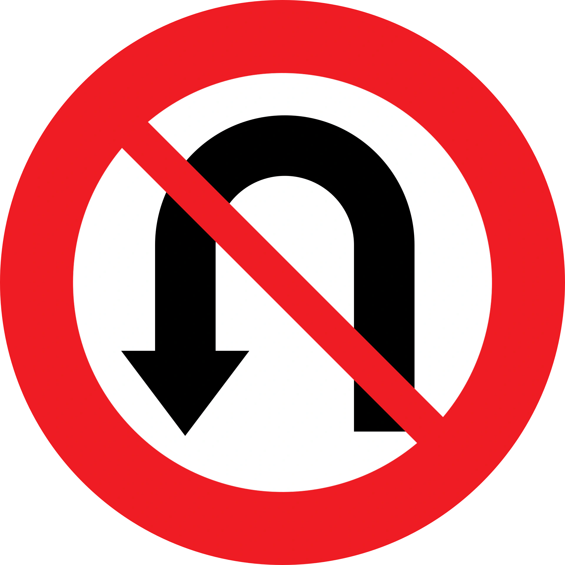 3c - Keine Wendemanöver Verkehrsschild