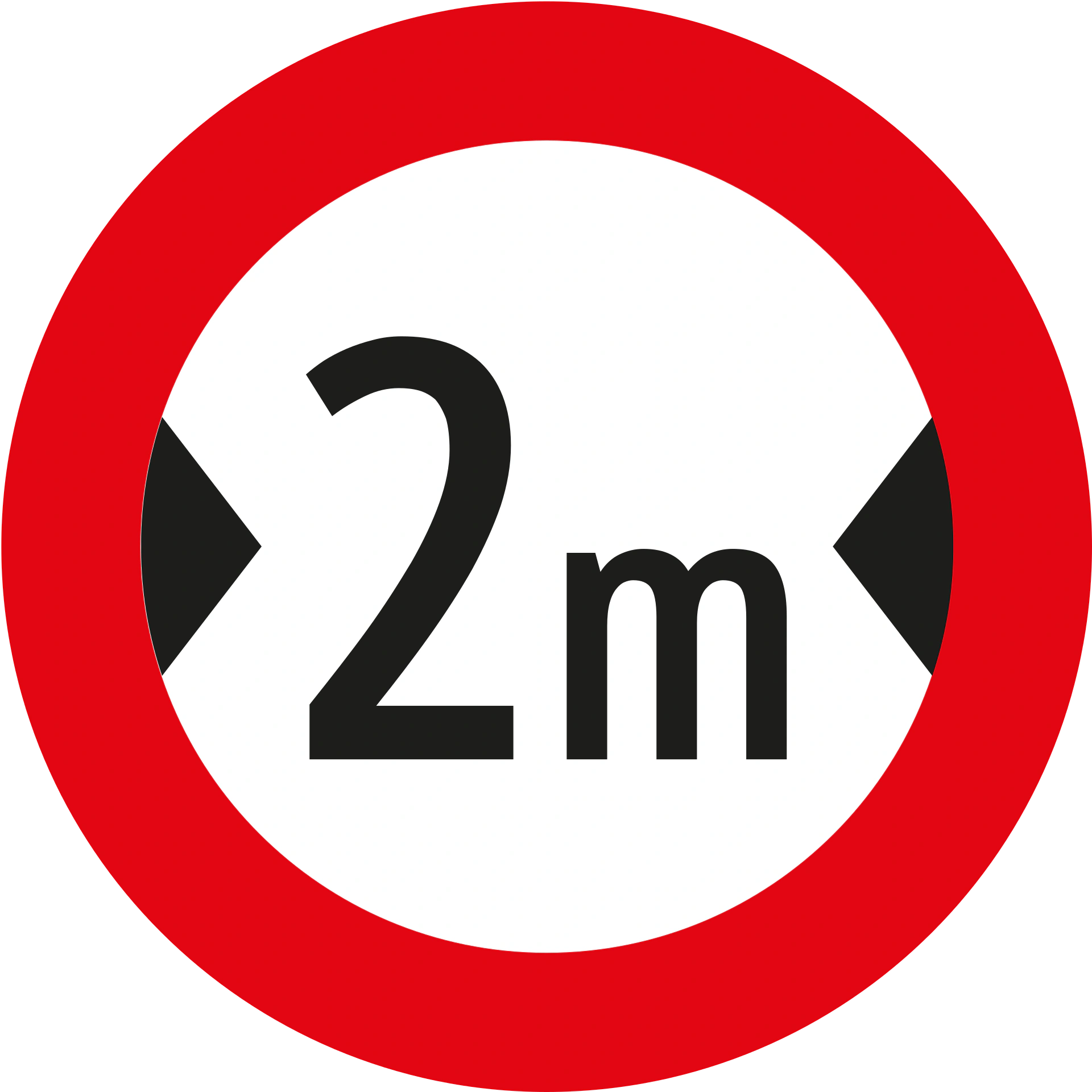 9a - Keine Fahrzeuge mit einer Gesamtbreite von mehr als... Metern Verkehrsschild