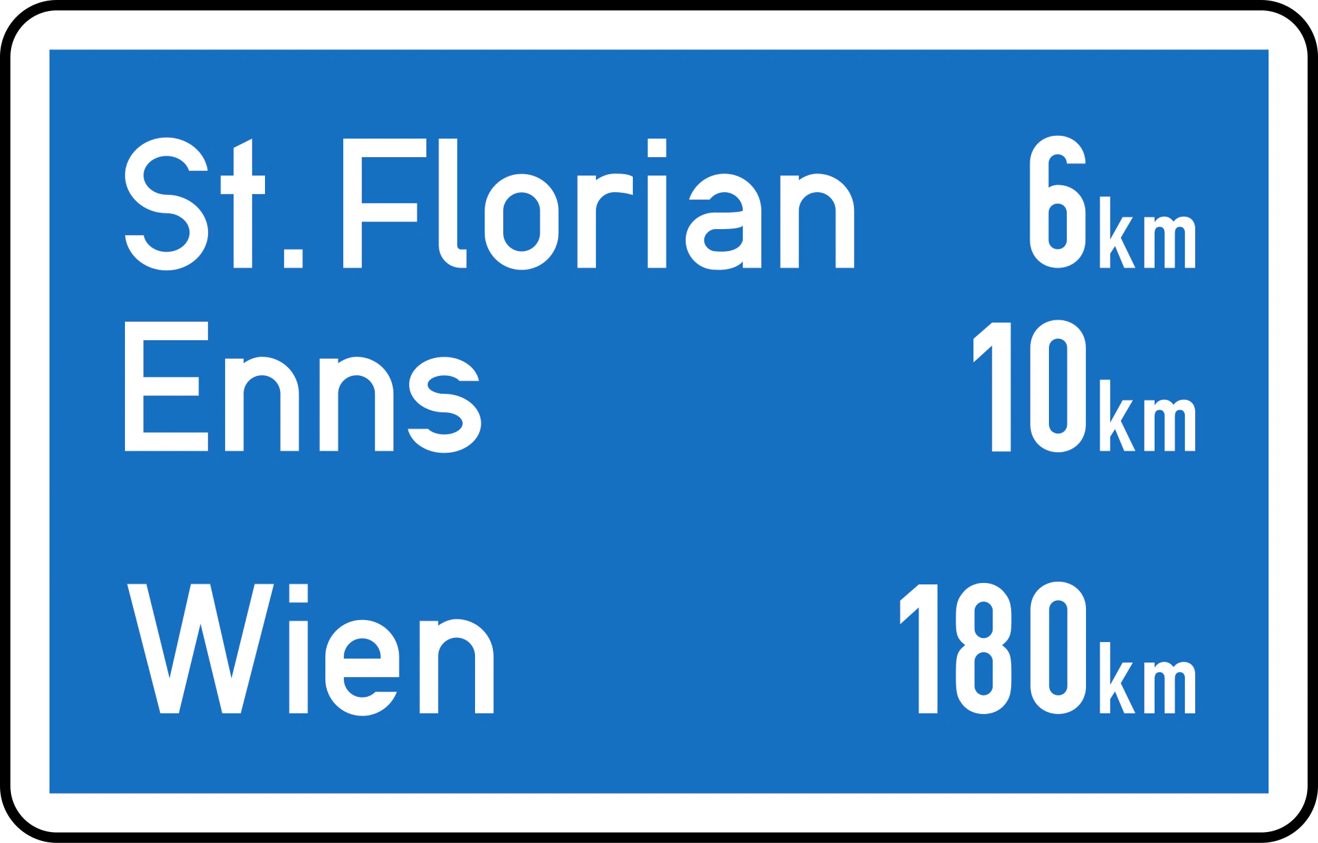 15c - Wegweisend – Autobahn oder Autostrasse Verkehrsschild
