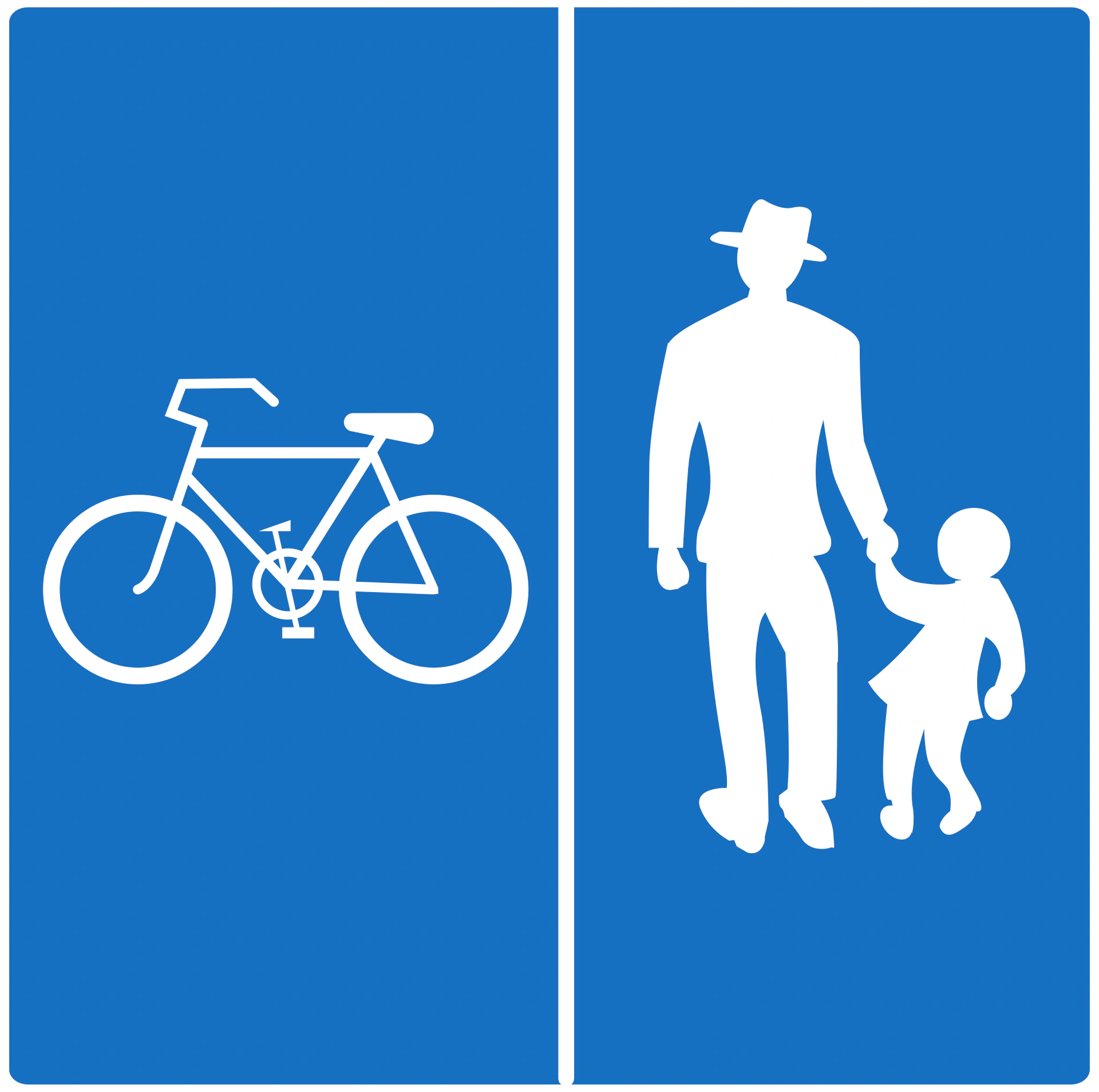 28b - Getrennter Geh- und Radweg Verkehrsschild