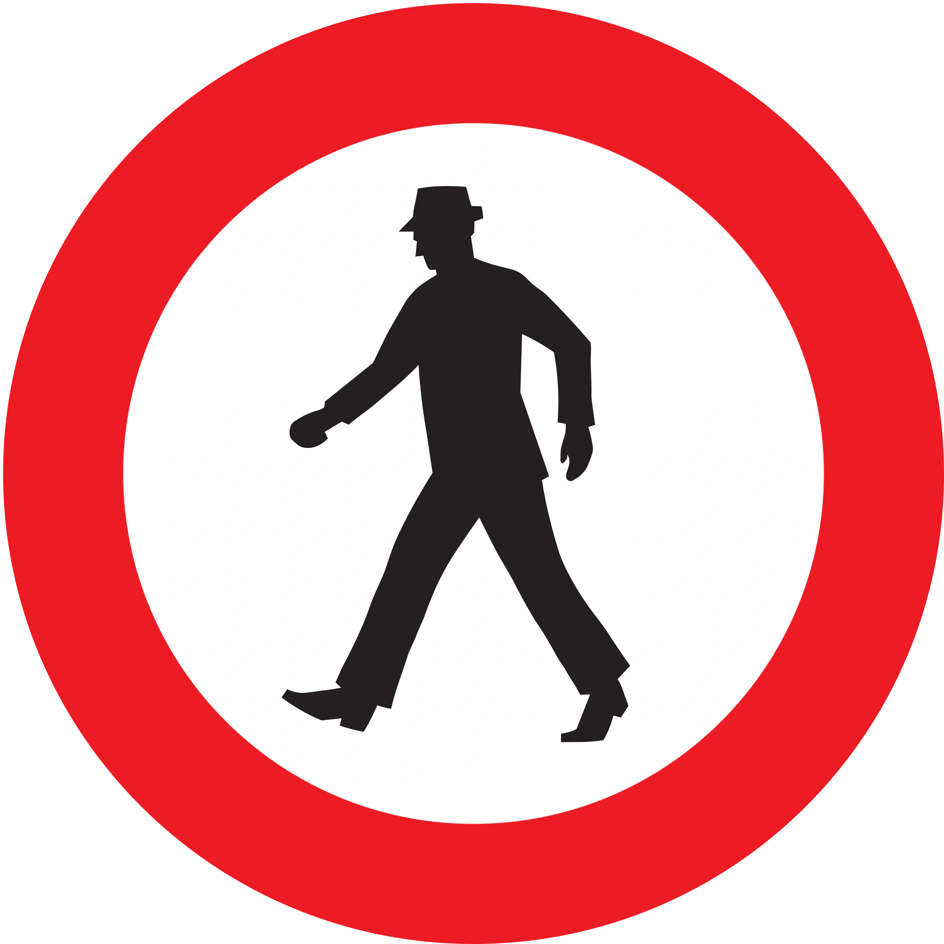 14b - Fußgänger verboten Verkehrsschild