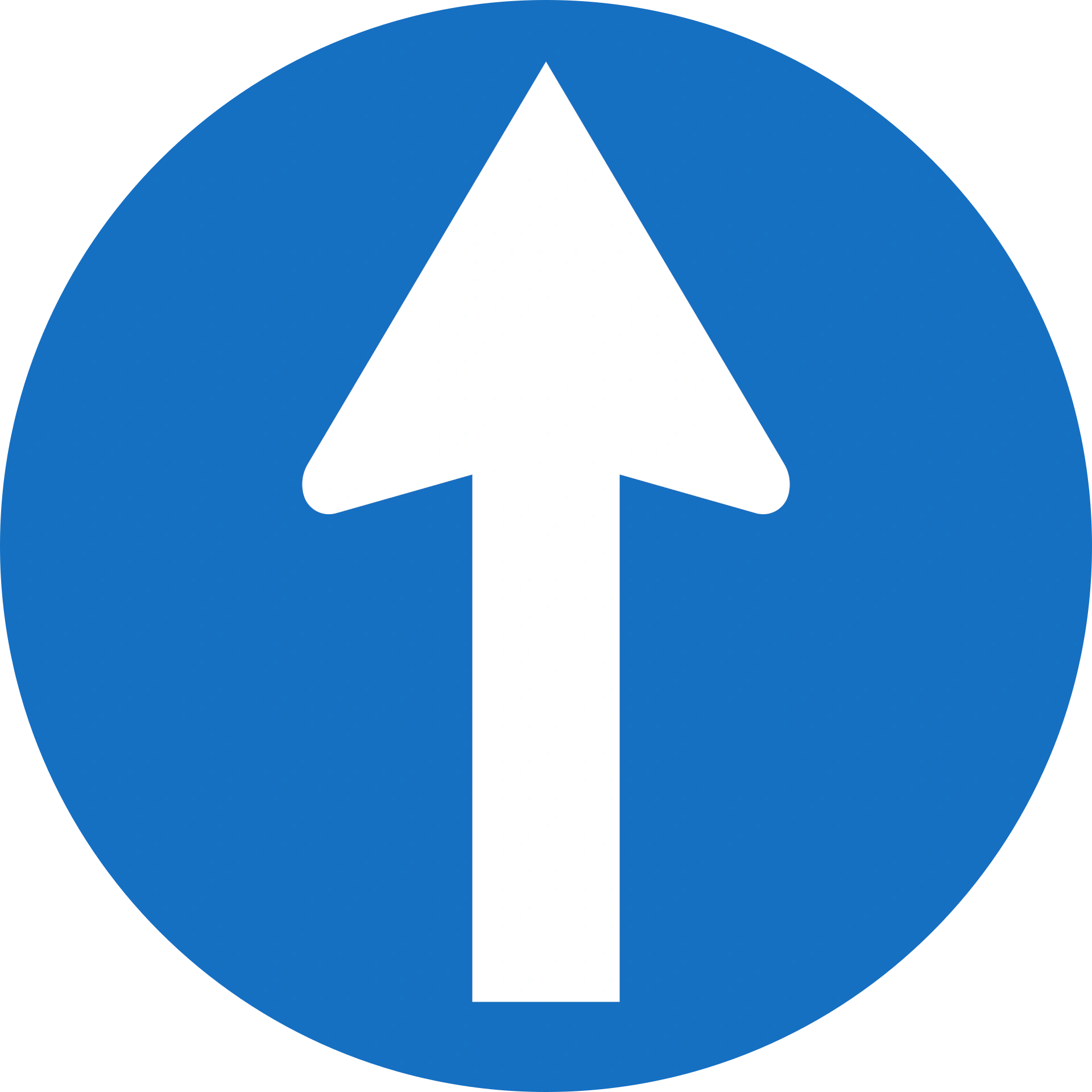 15-prescribed-direction-straight-ahead - Prescribed direction: Straight ahead only road sign