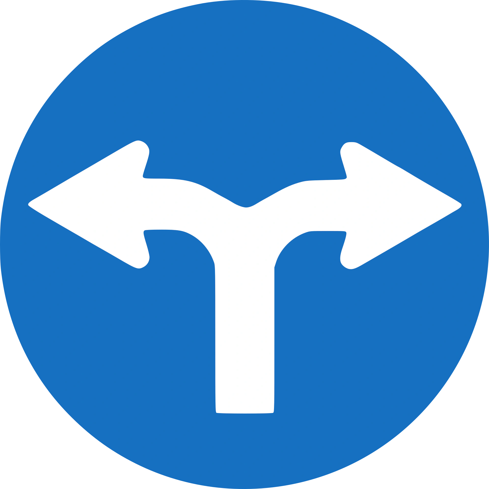 15-prescribed-direction-turn-left-right - Prescribed direction: Turn left or right road sign