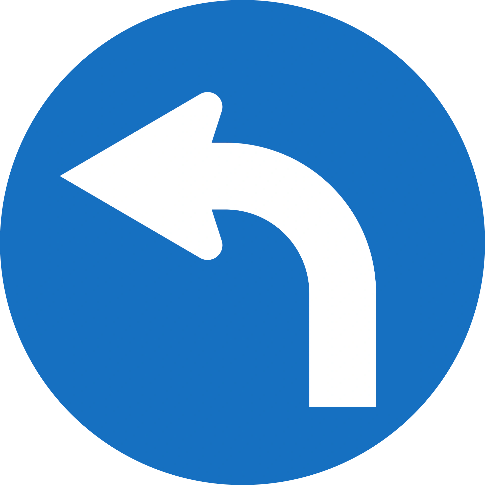 15-prescribed-direction-turn-left - Prescribed direction: Turn left road sign
