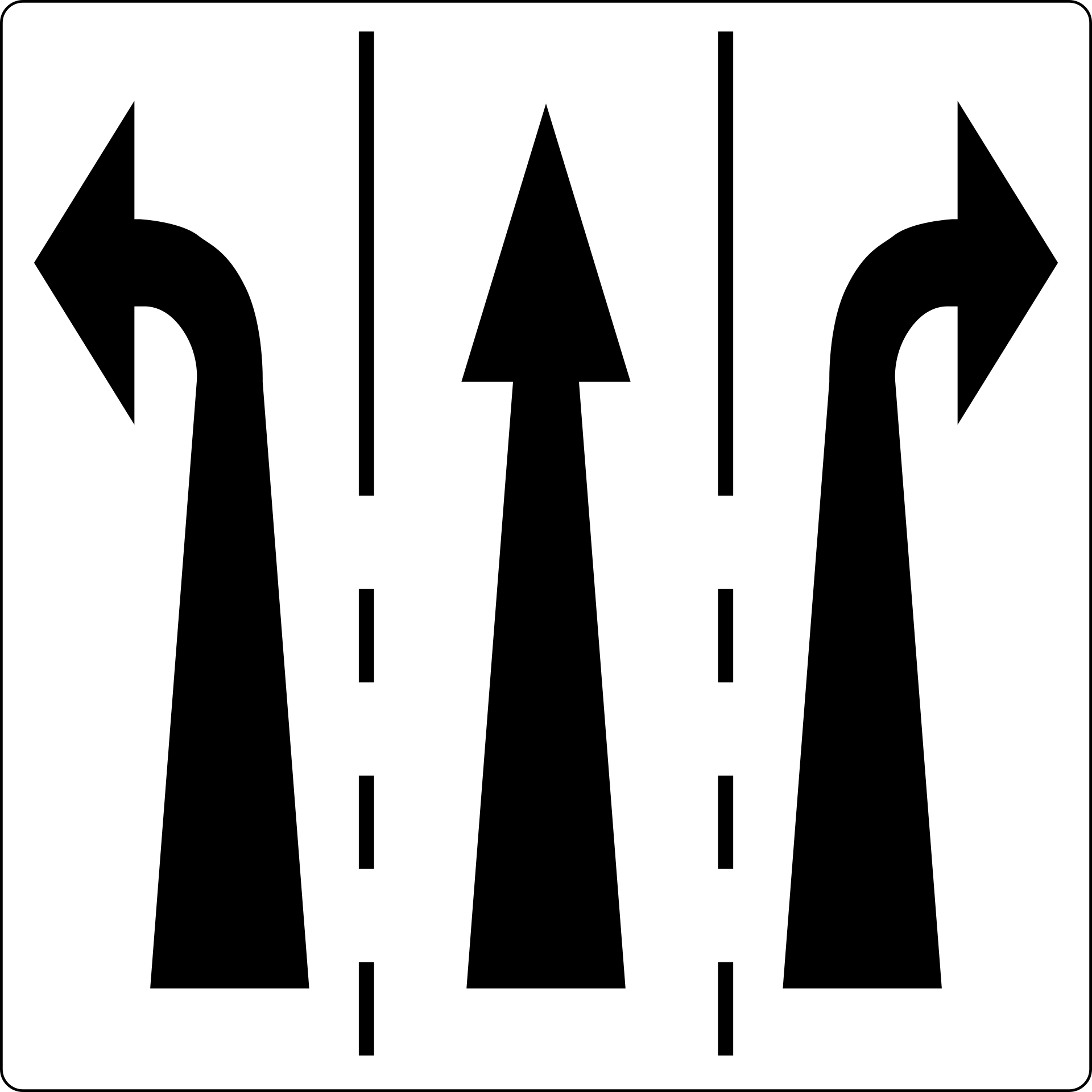 23-prescribed-direction - Vorgeschriebene Fahrtrichtung Verkehrsschild