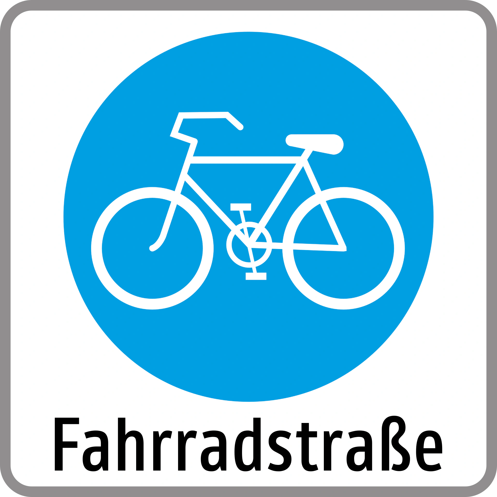 26 - Fahrradstraße Verkehrsschild