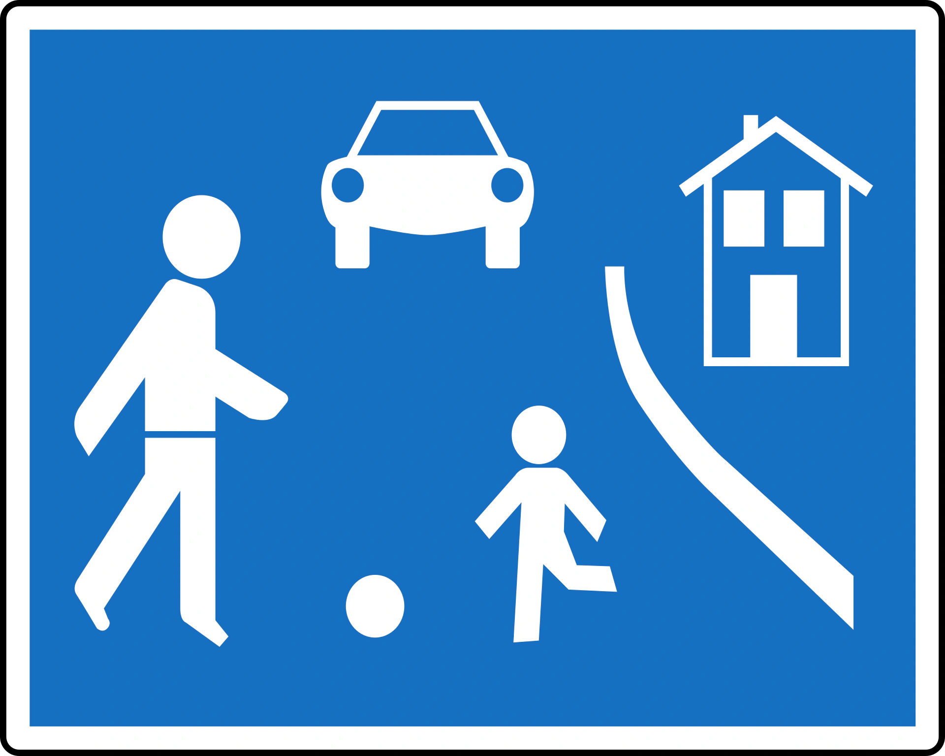 9c-residential-street - Wohnstraße Verkehrsschild