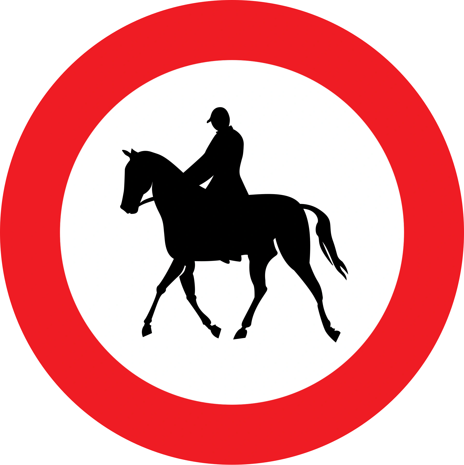 14a-riding-prohibited - Fahren verboten Verkehrsschild