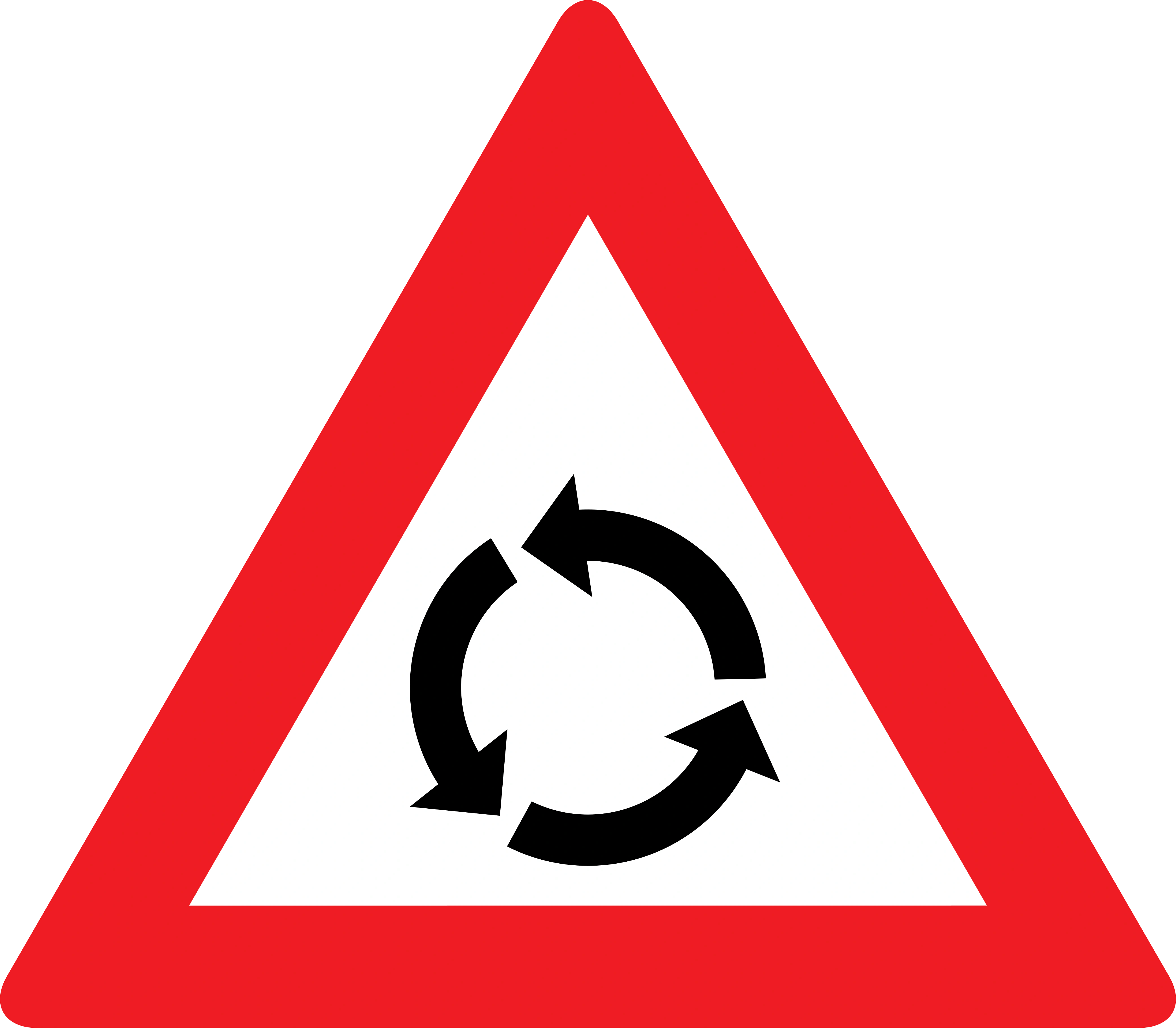 3a - Roundabout road sign