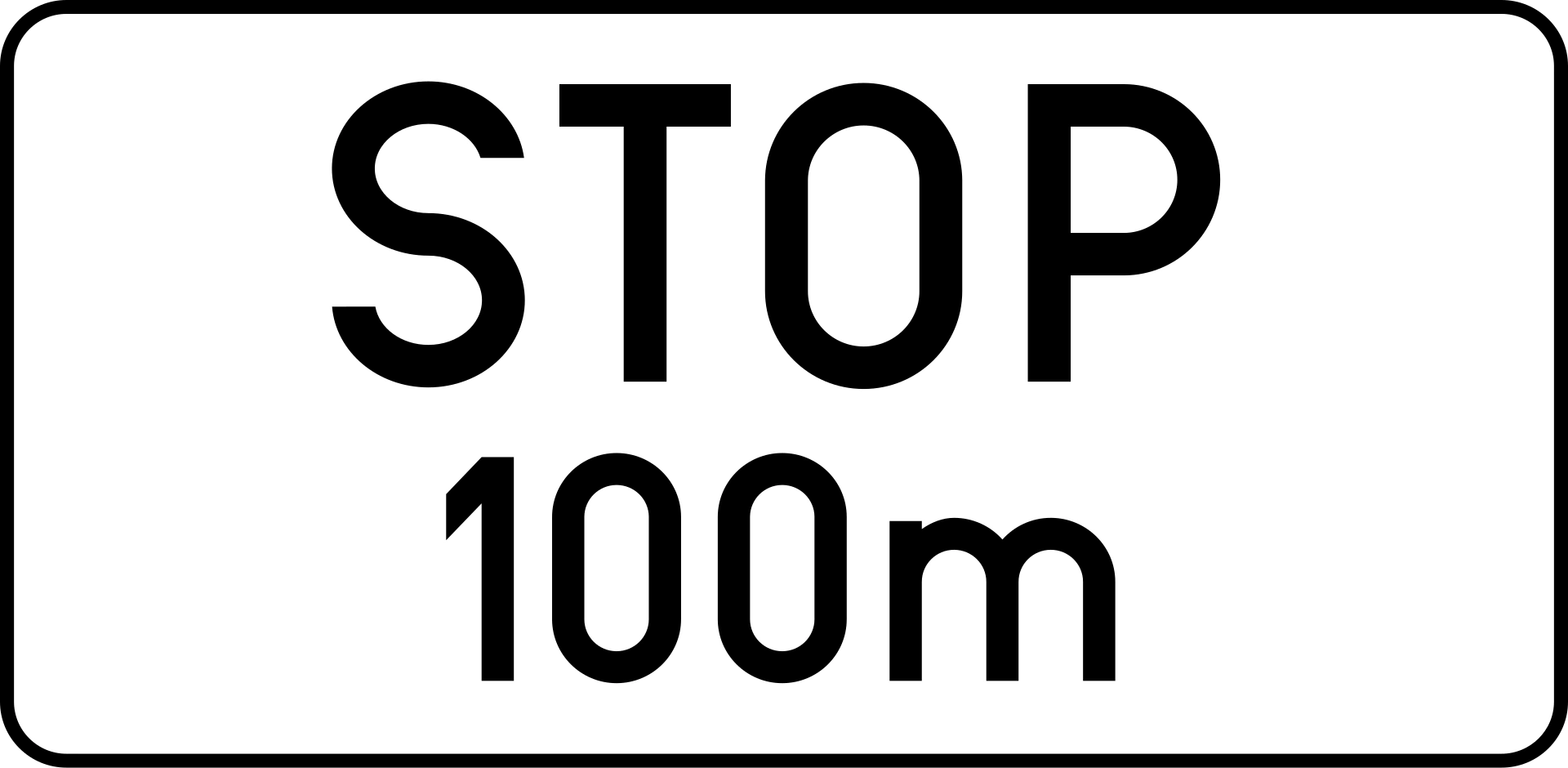 c - Ankündigung des STOP-Schilds Verkehrsschild
