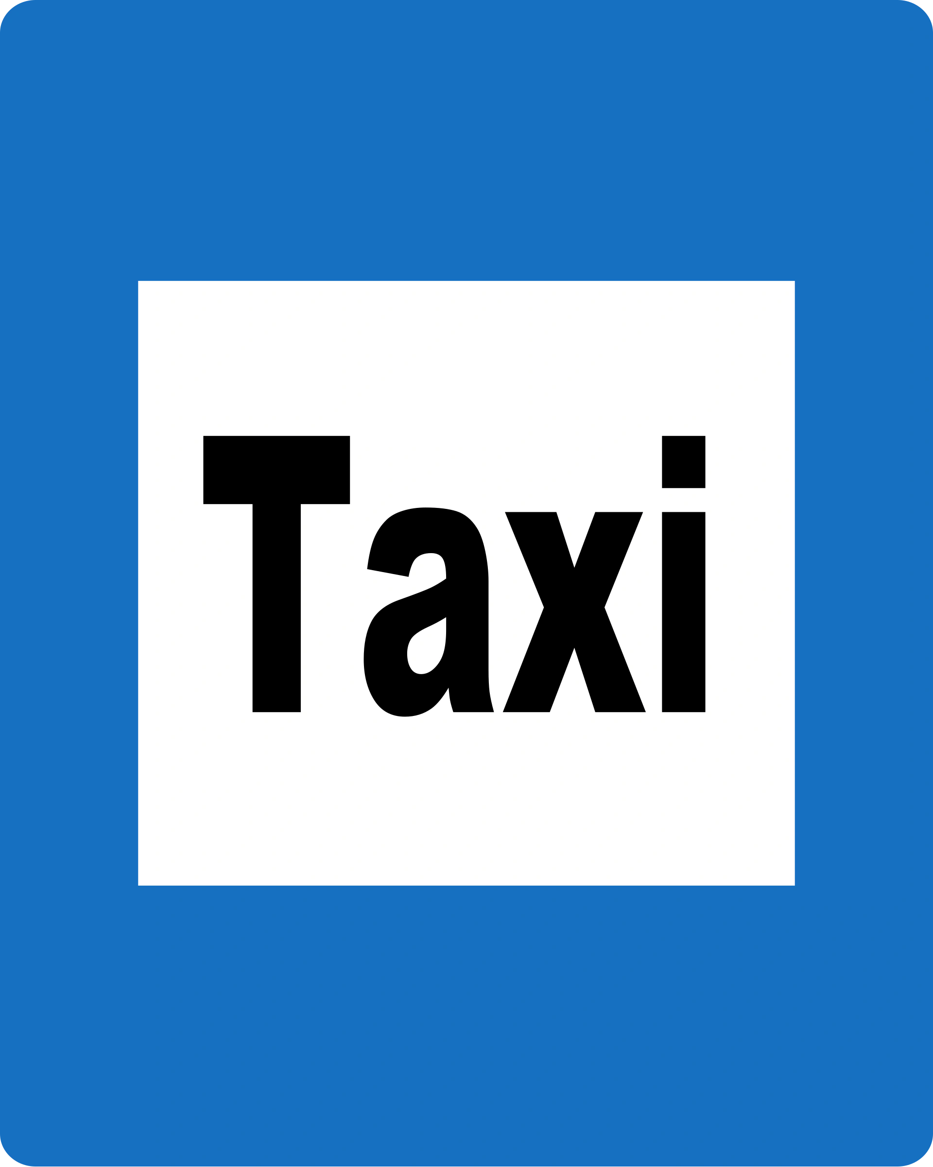 6a-taxi-stand - Taxistandplatz Verkehrsschild