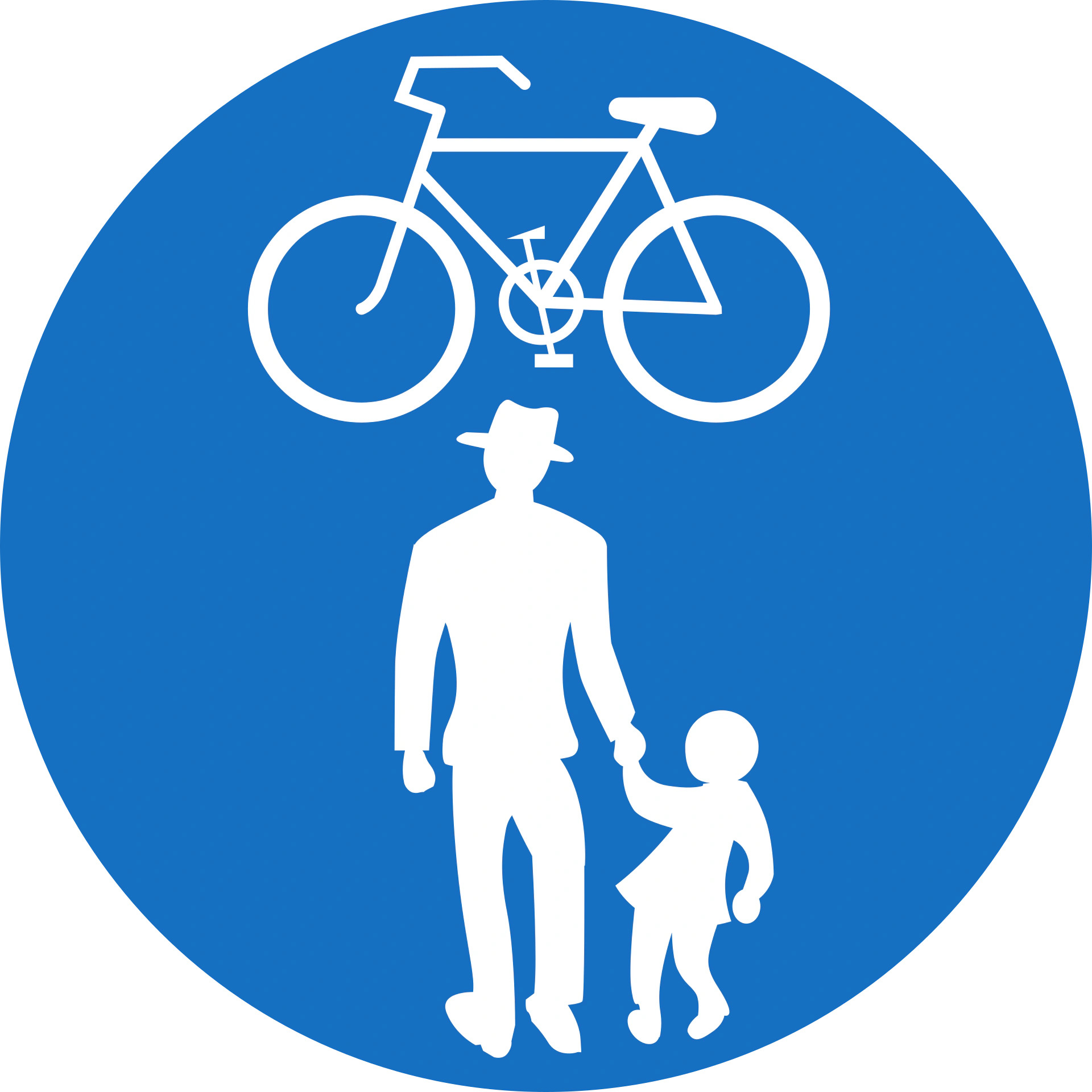 17a - Track only for cycles & pedestrians road sign