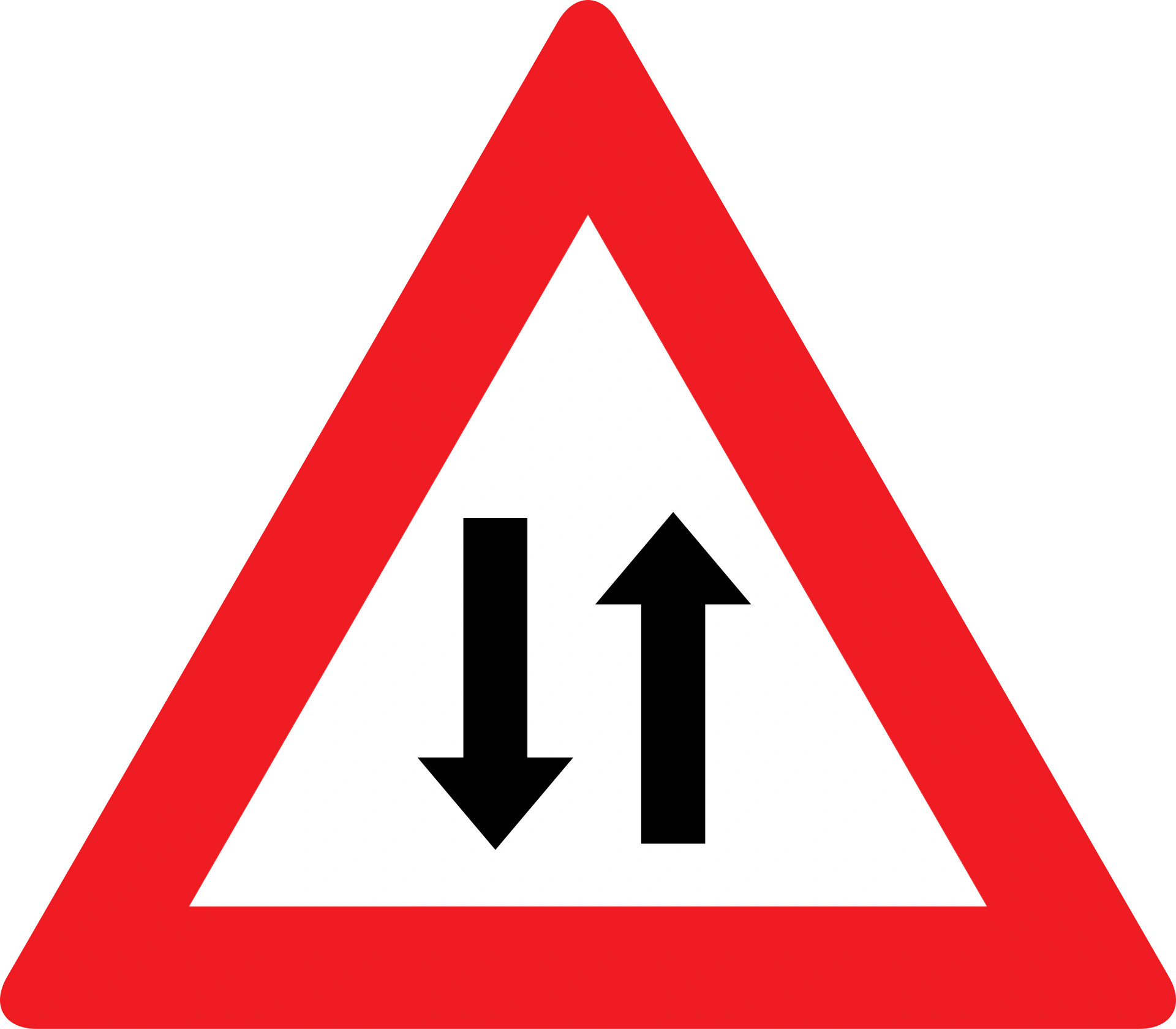 14 - Two-way traffic road sign