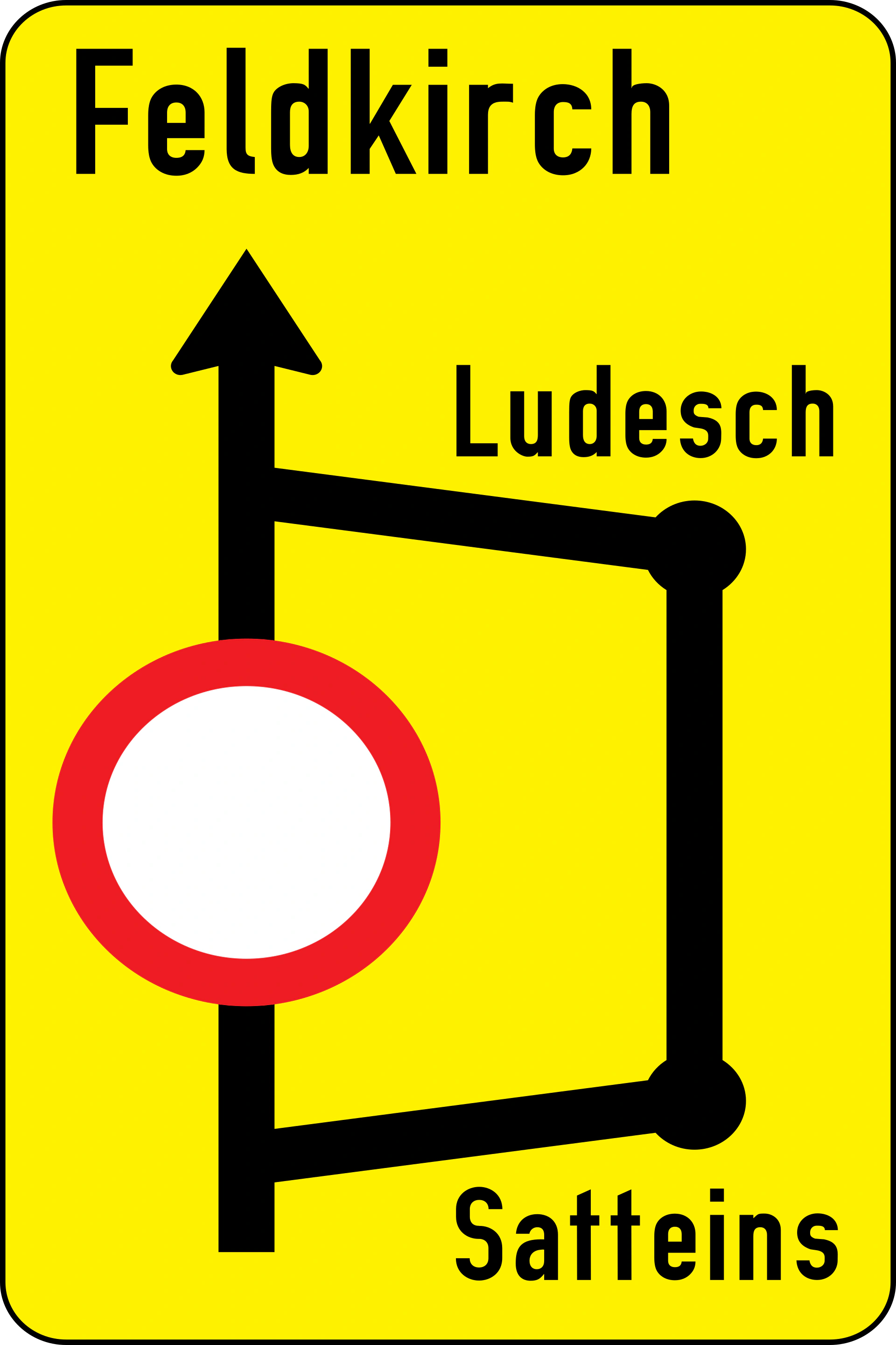 16a-warning-upcoming-diversion - Hinweis auf eine bevorstehende Umleitung Verkehrsschild
