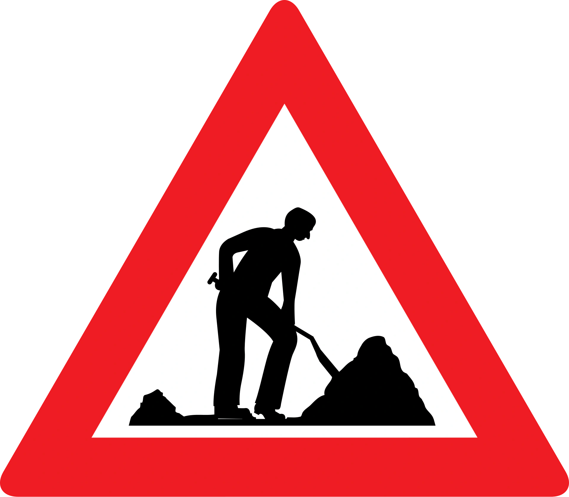 9 - Road works road sign